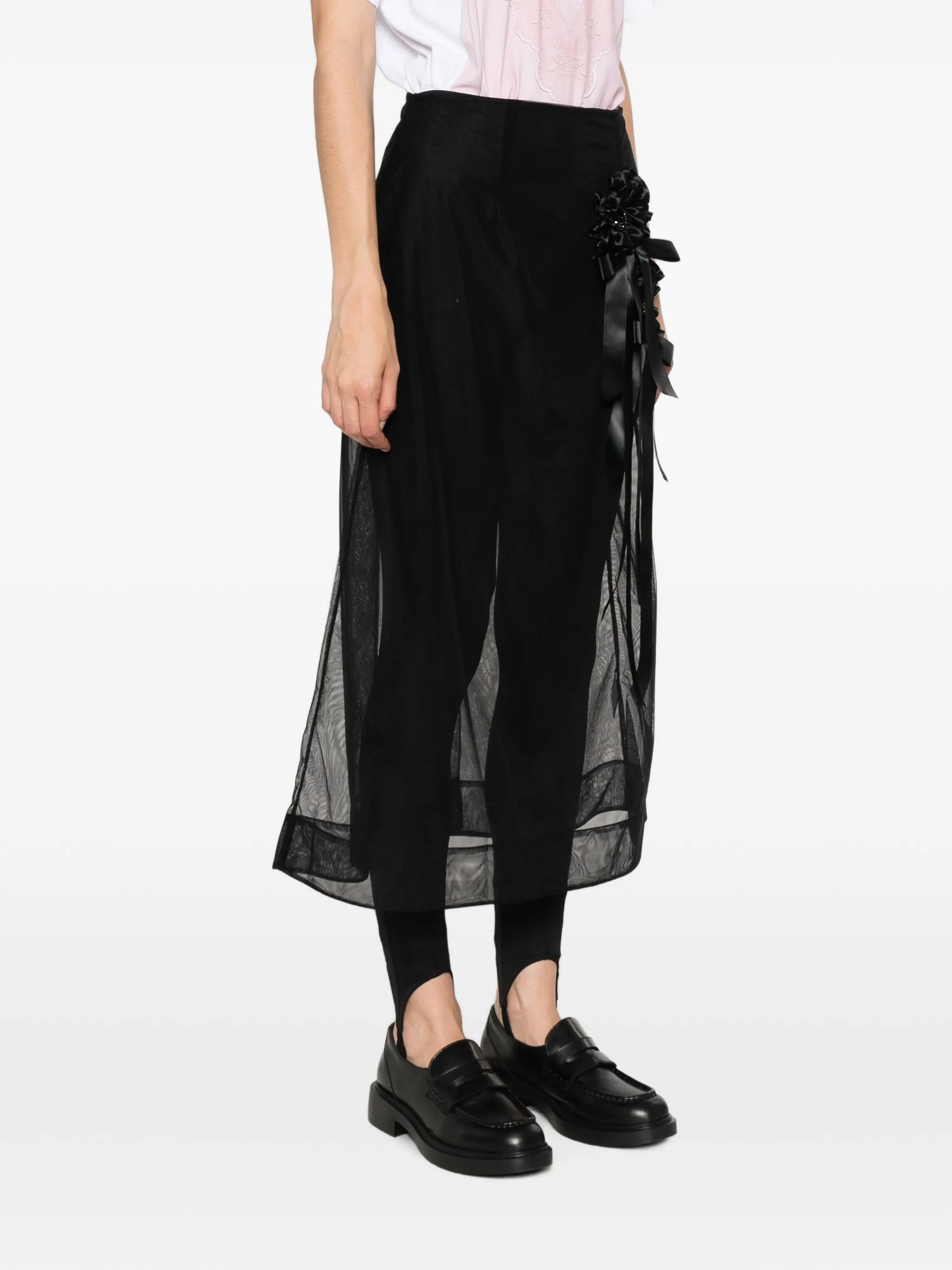 ribbon rosette ripple skirt