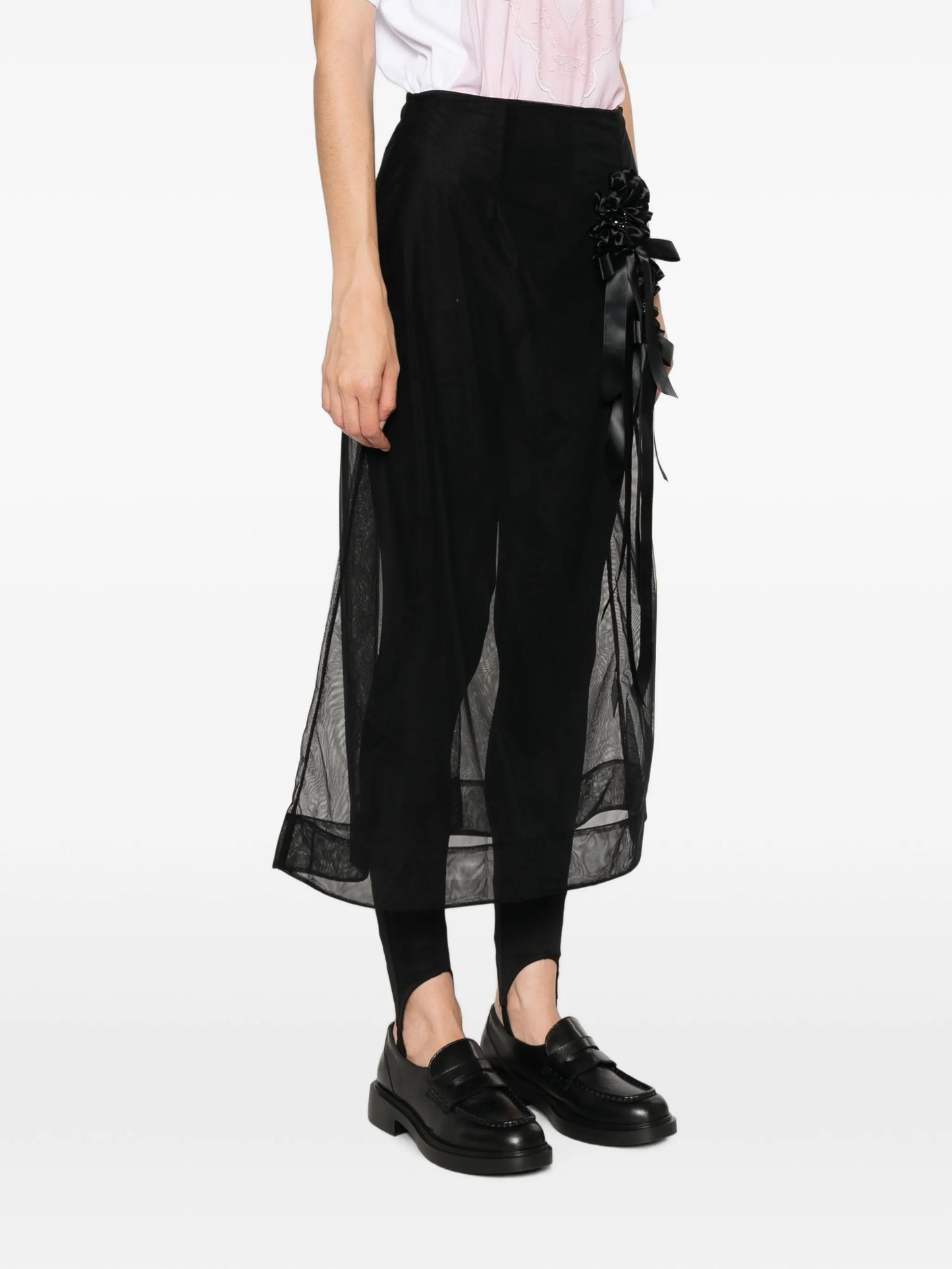 ribbon rosette ripple skirt