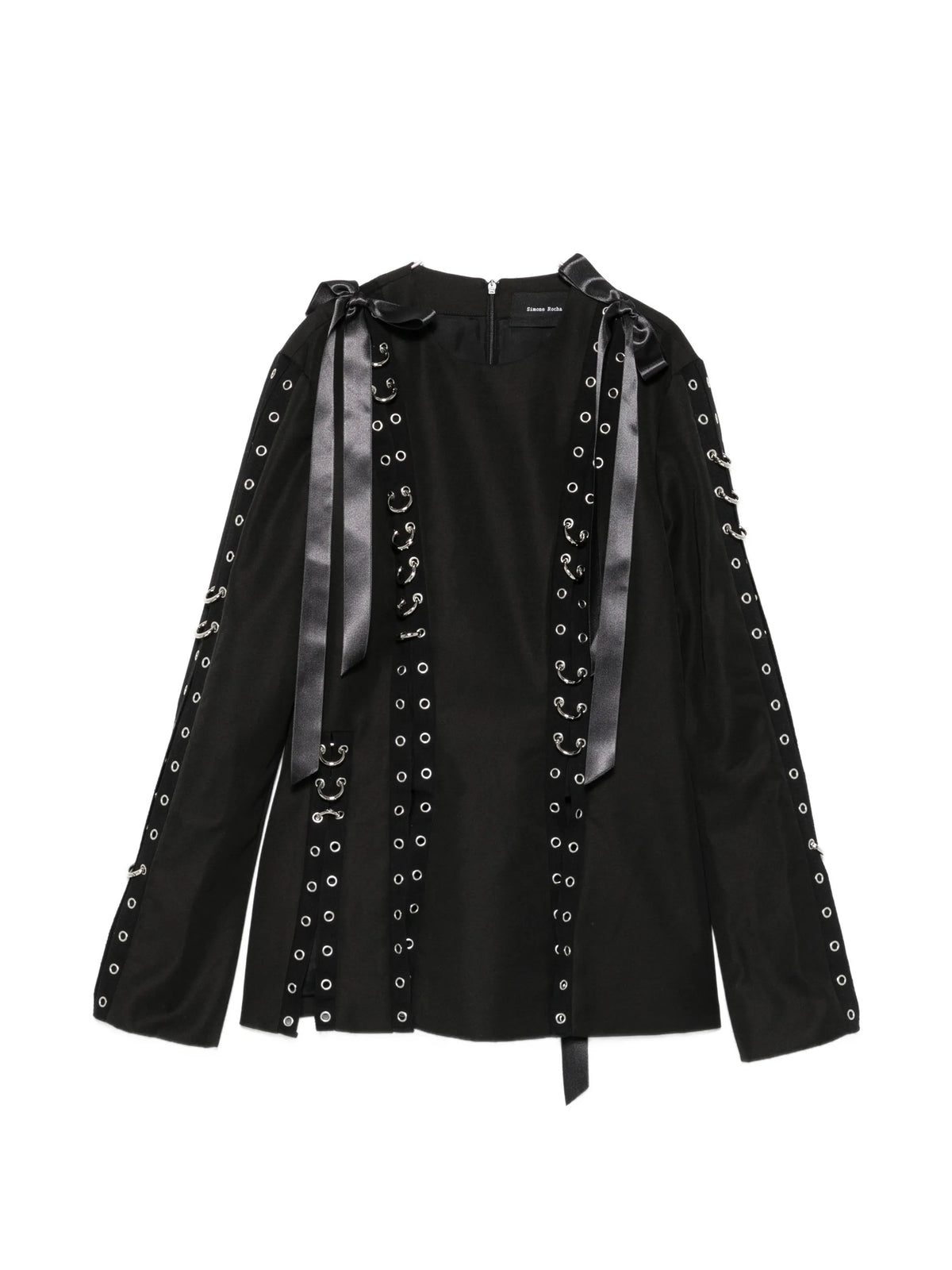 grommet ring-embellished top