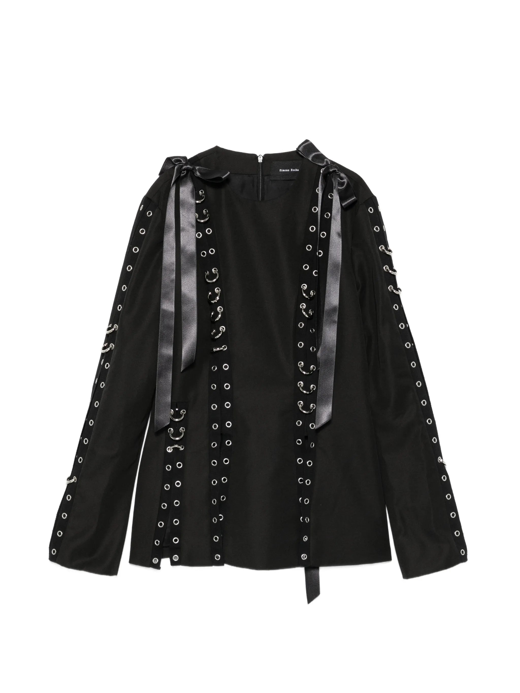 grommet ring-embellished top