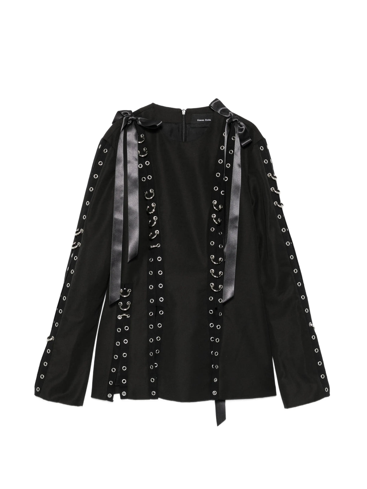 grommet ring-embellished top