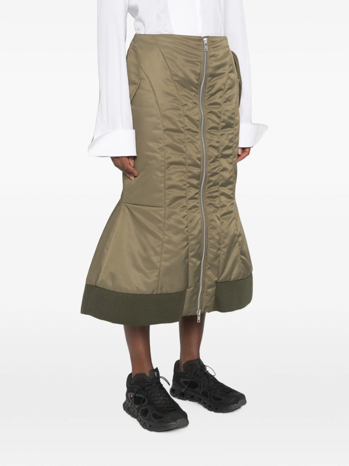 padded midi skirt