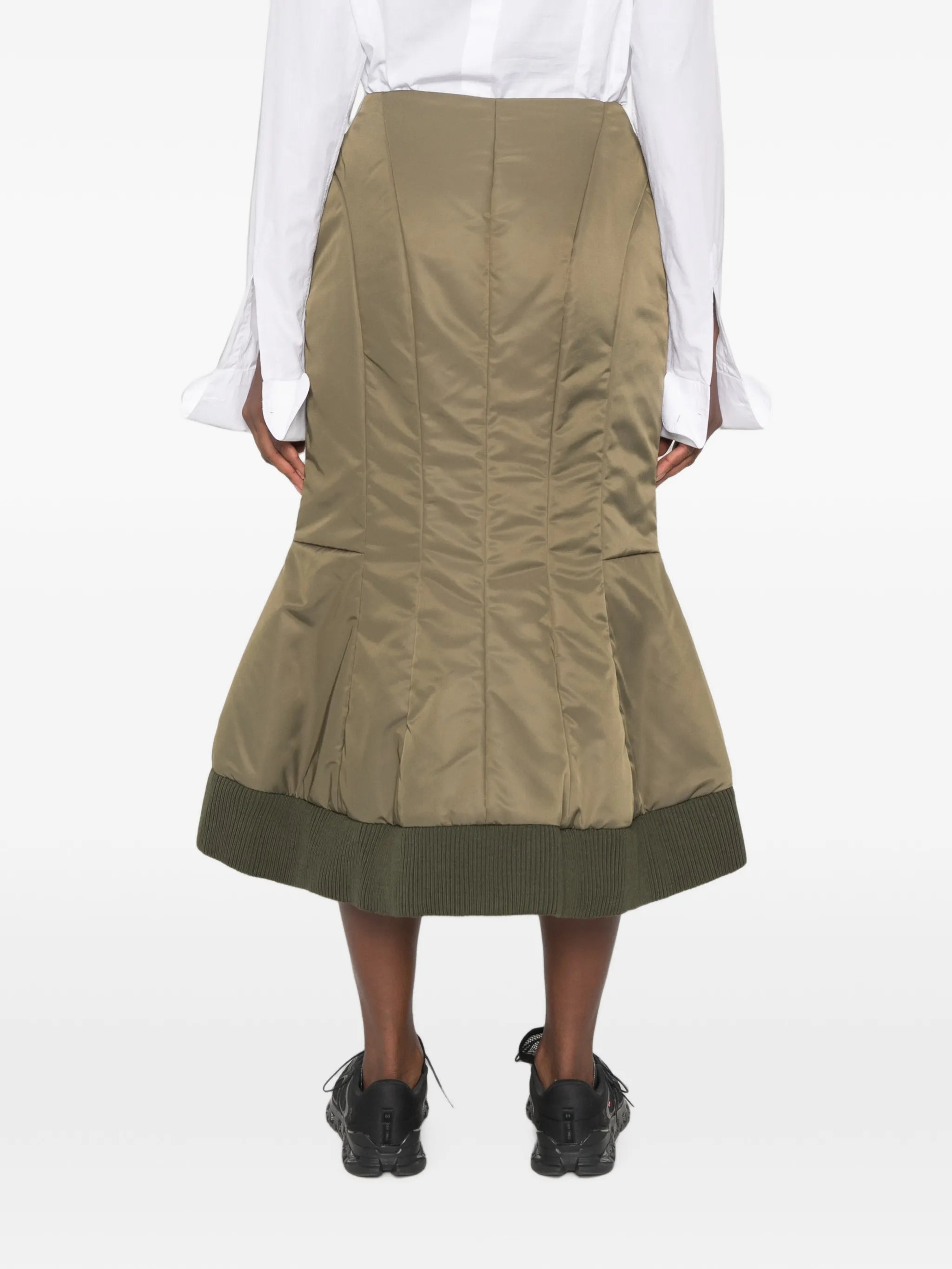 padded midi skirt