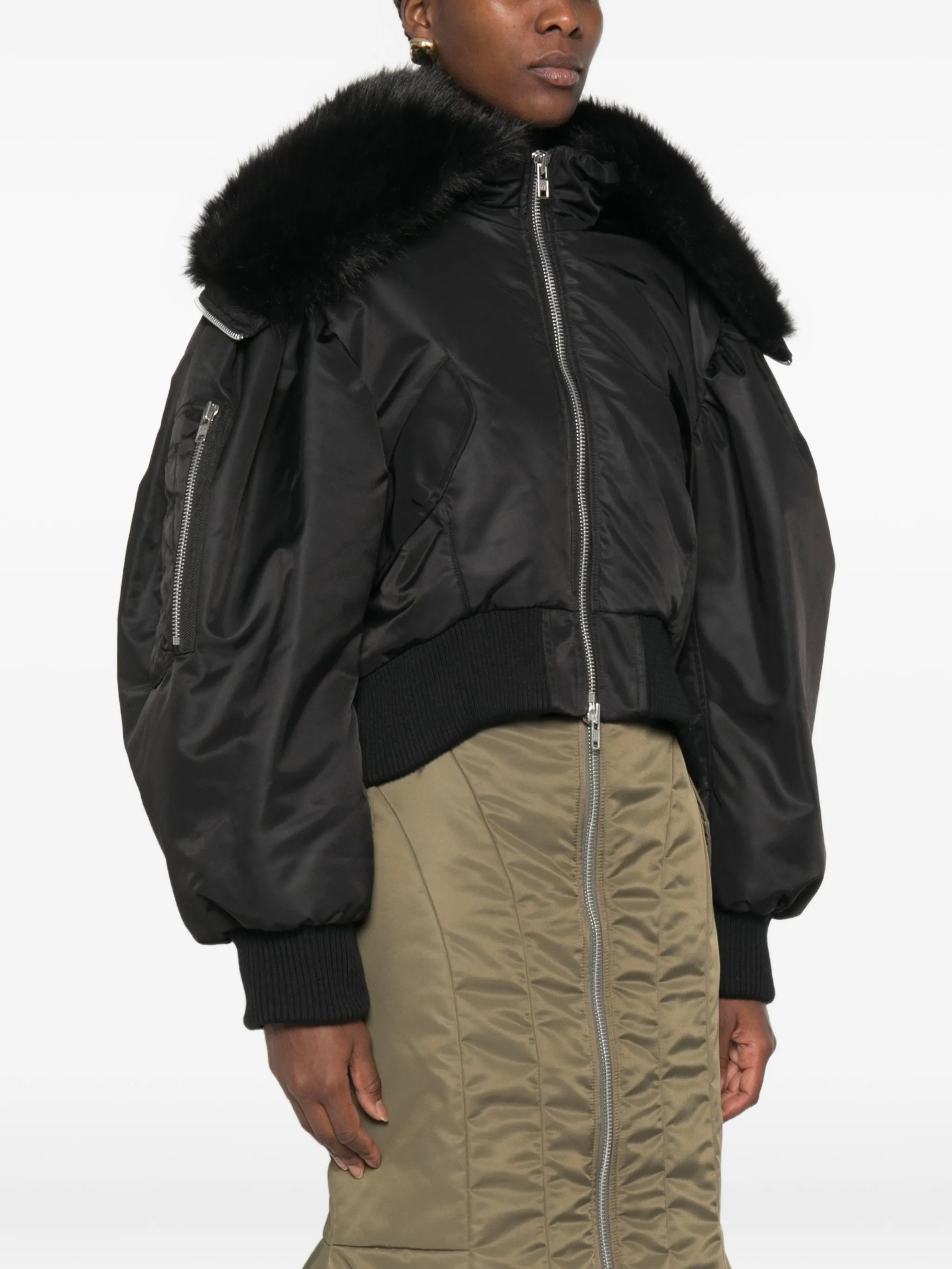 hooded bomber jacket