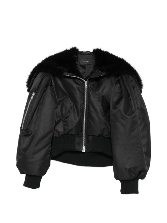 hooded bomber jacket