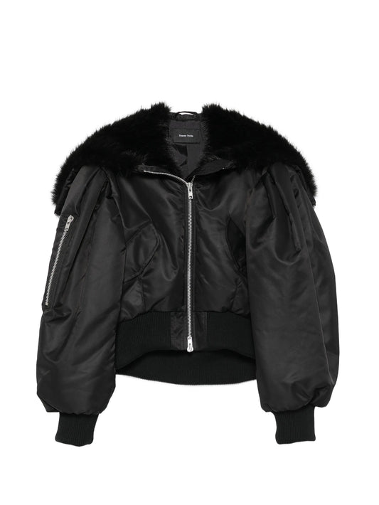 hooded bomber jacket