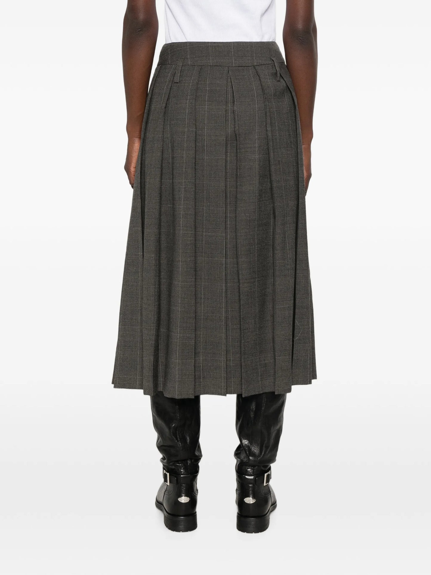Prince of Wales check pleated skirt