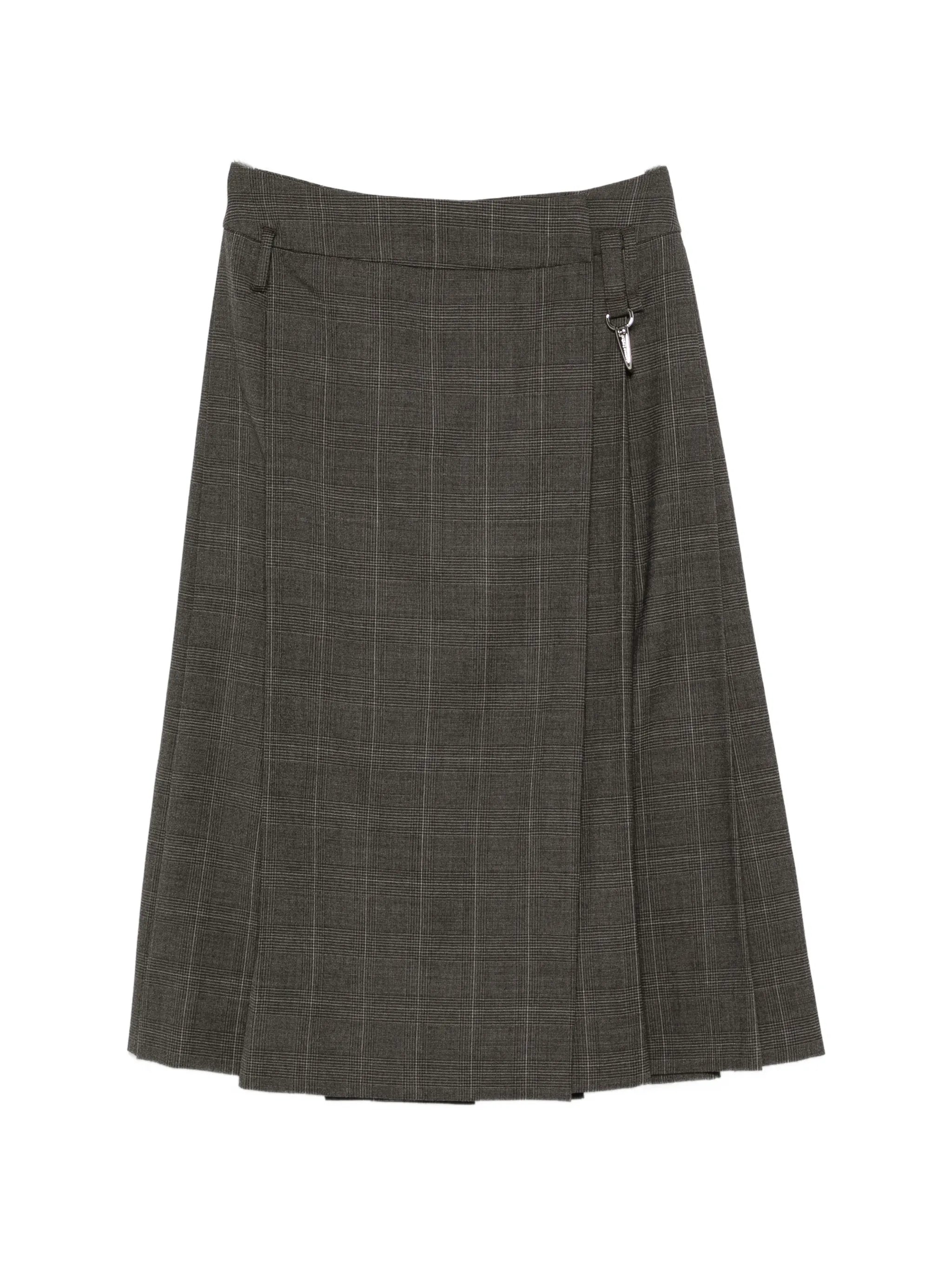 Prince of Wales check pleated skirt
