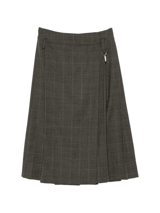 Prince of Wales check pleated skirt