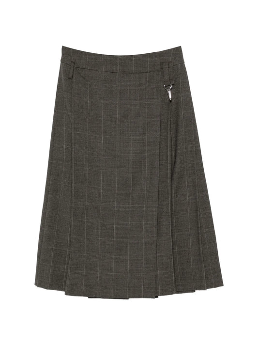 Prince of Wales check pleated skirt