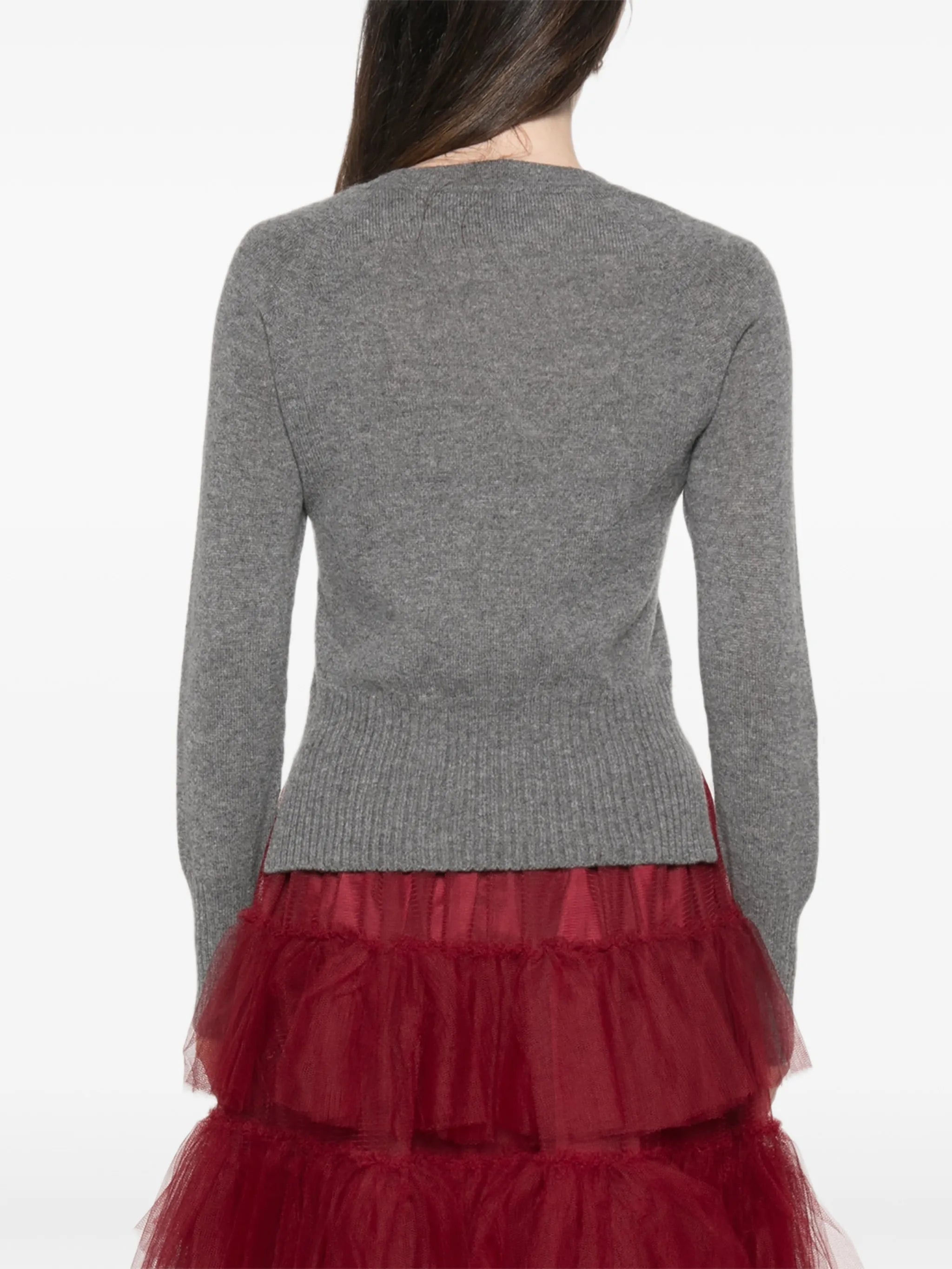 crystal-embellished cashmere cardigan