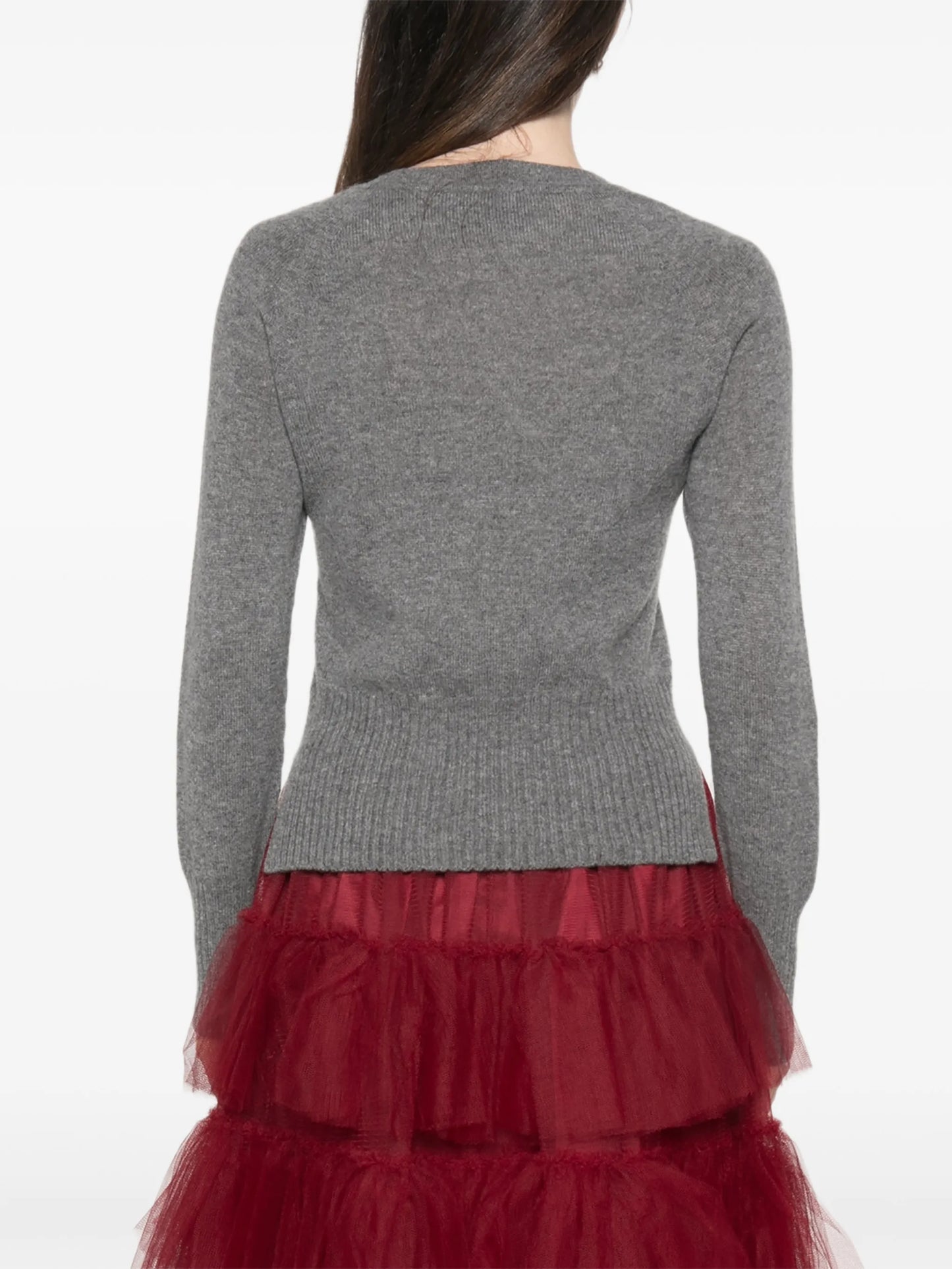 crystal-embellished cashmere cardigan