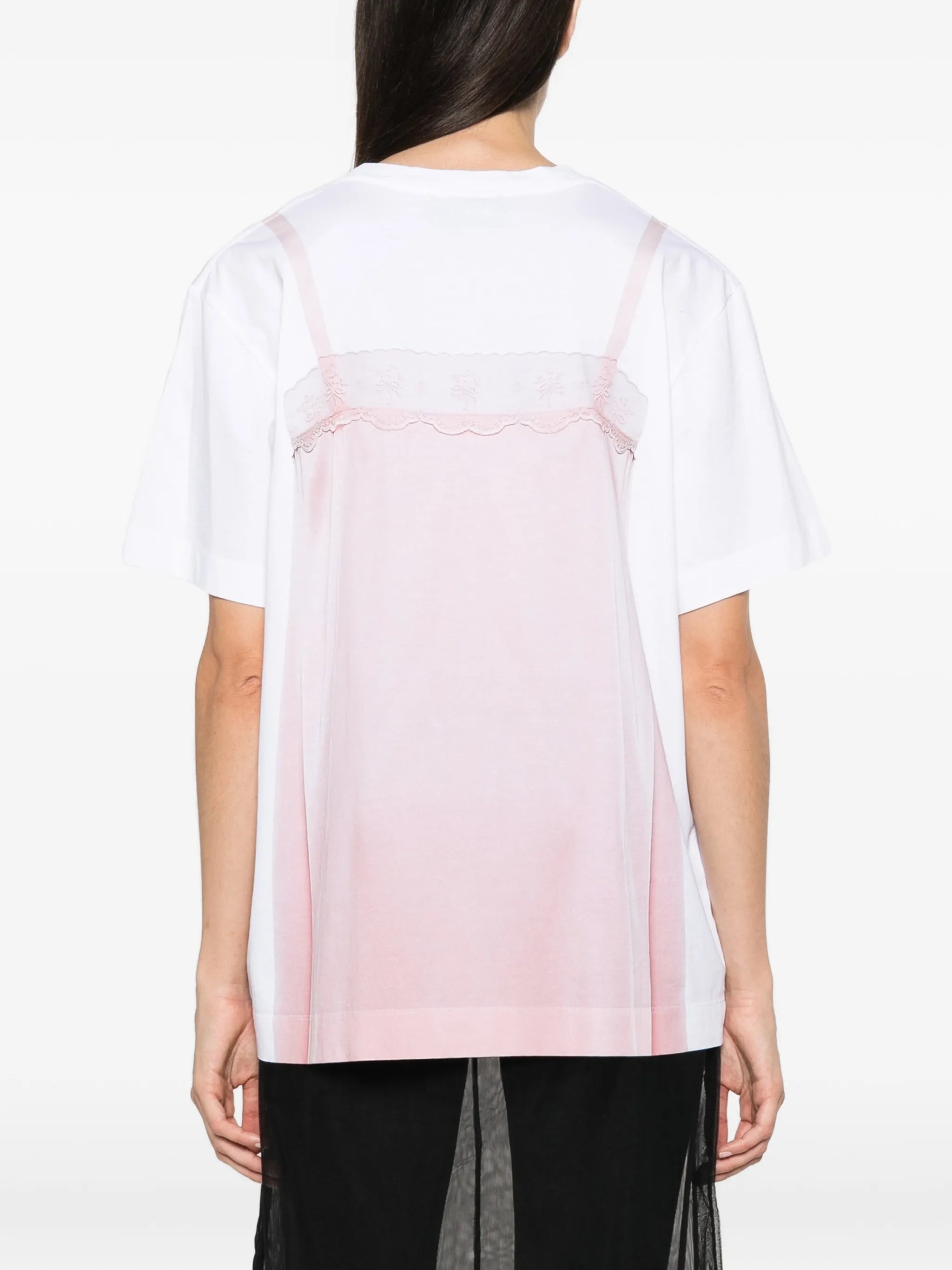 trompe l'oeil print T-shirt