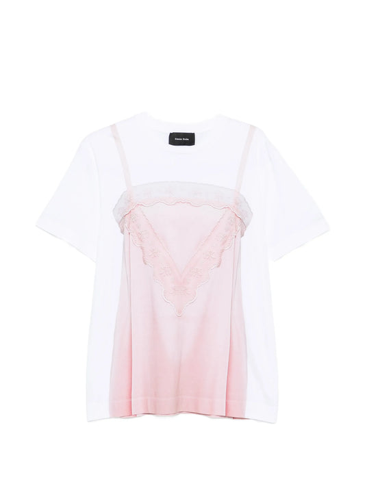 trompe l'oeil print T-shirt
