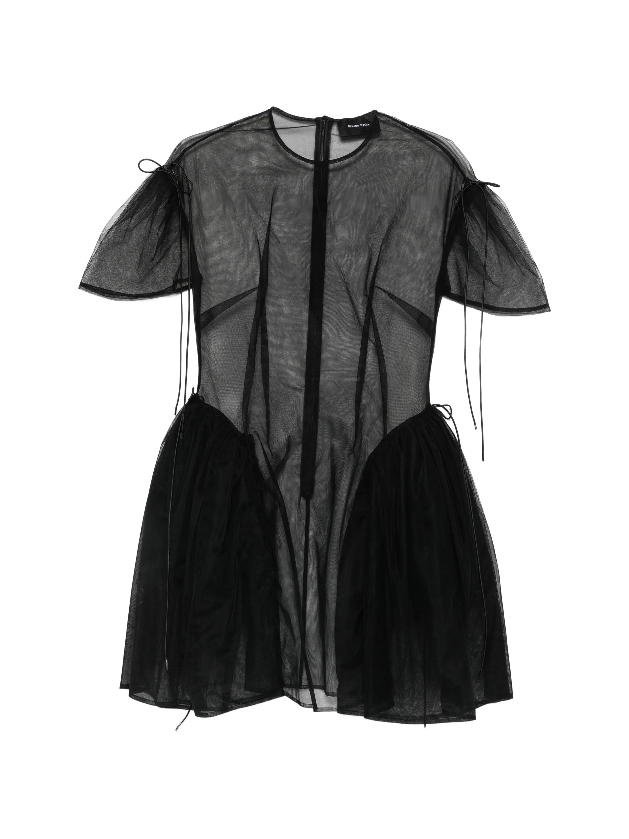 puff-sleeve mini dress