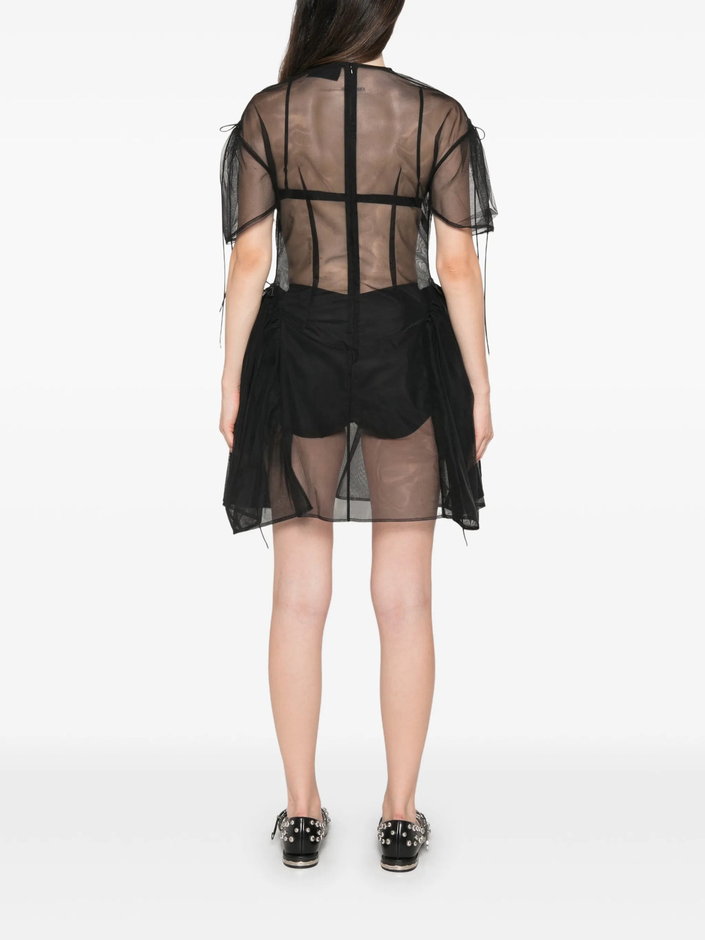 puff-sleeve mini dress