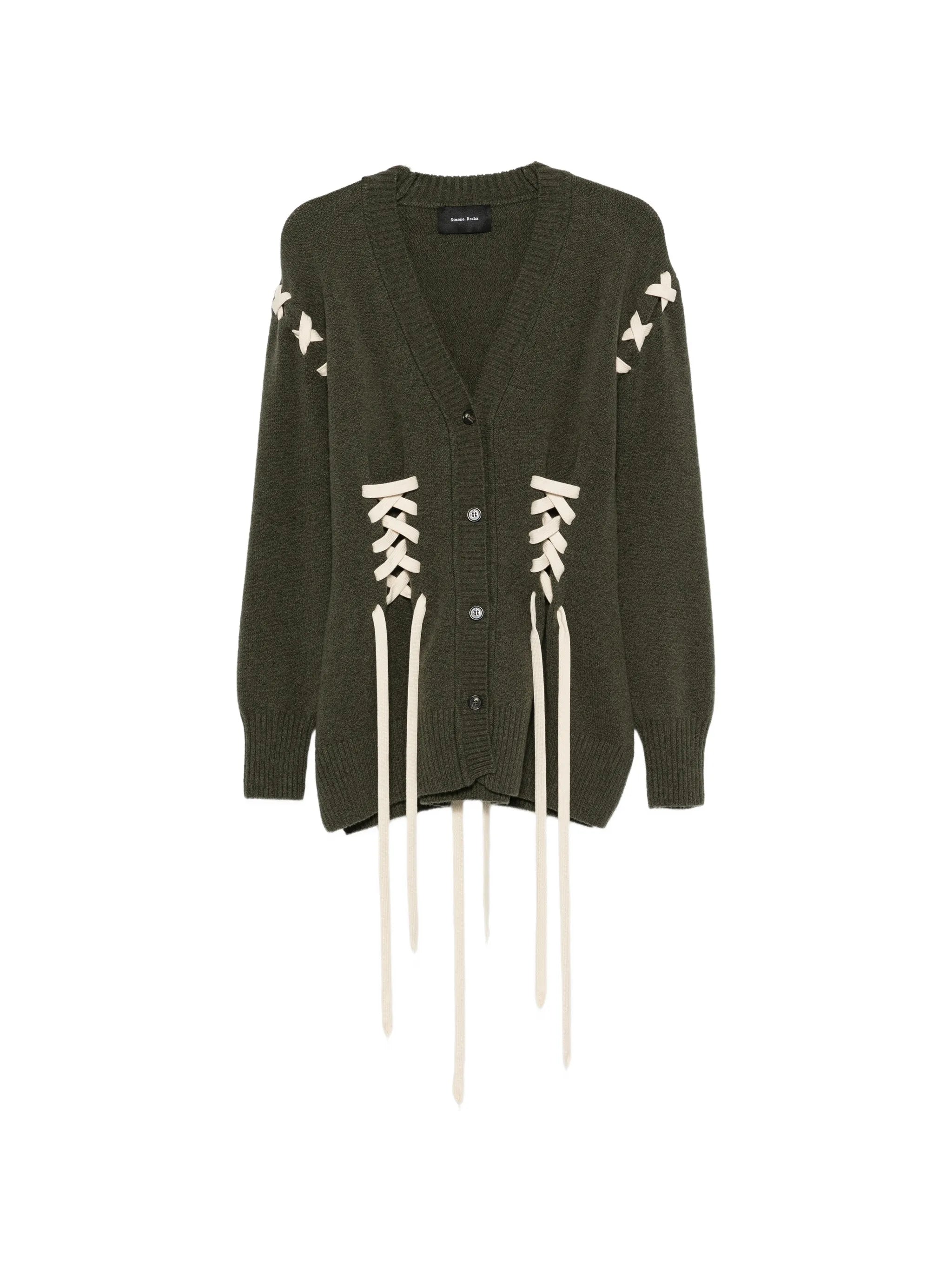 sculpted corset cardigan