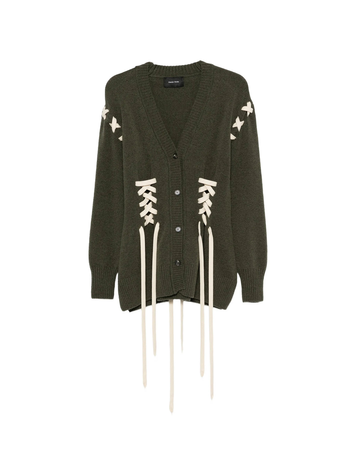 sculpted corset cardigan