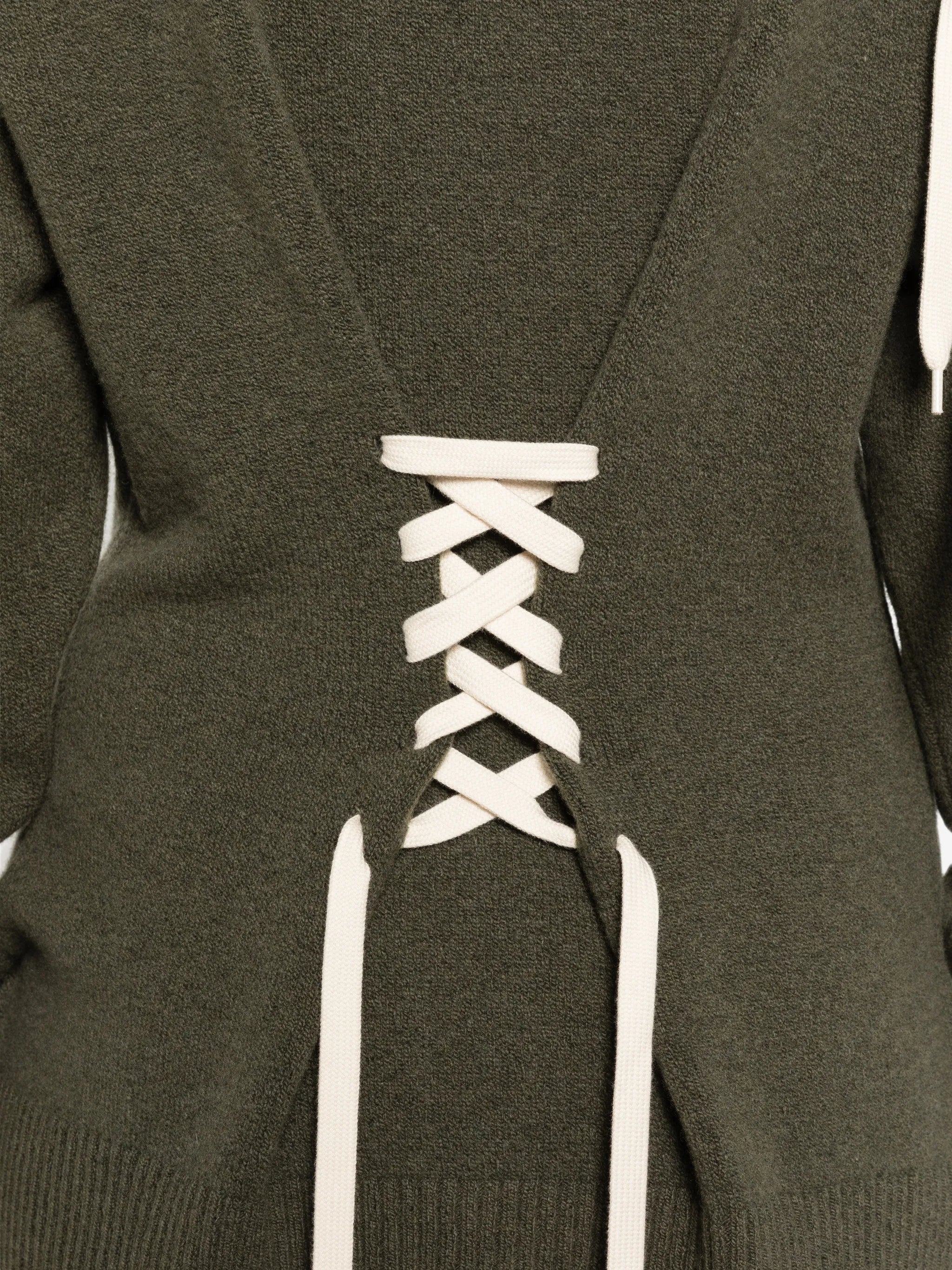 sculpted corset cardigan