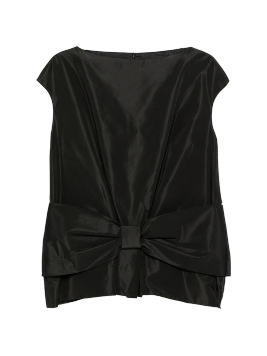 bow-detail peplum top