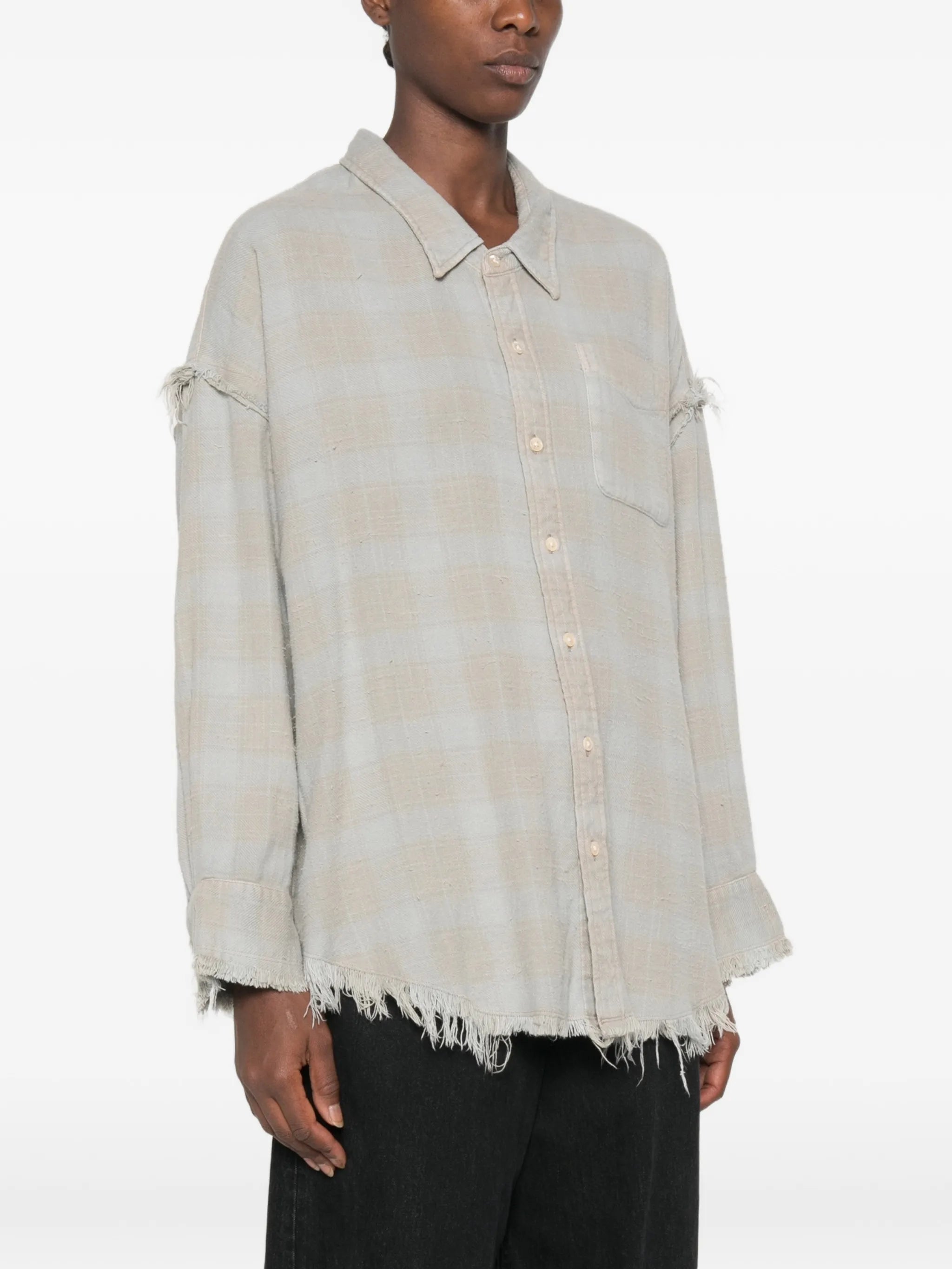long-sleeve buttoned shirt