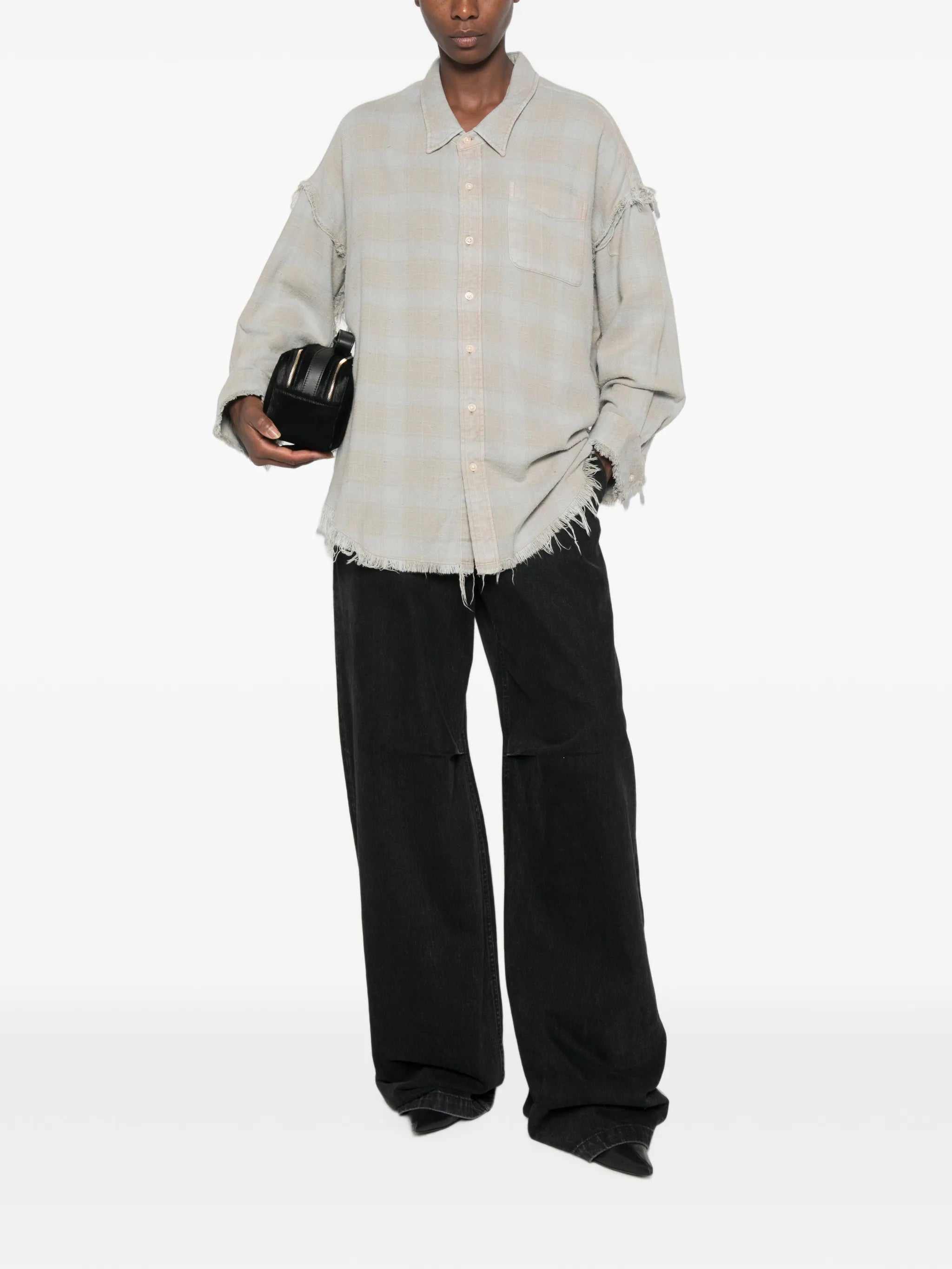 long-sleeve buttoned shirt