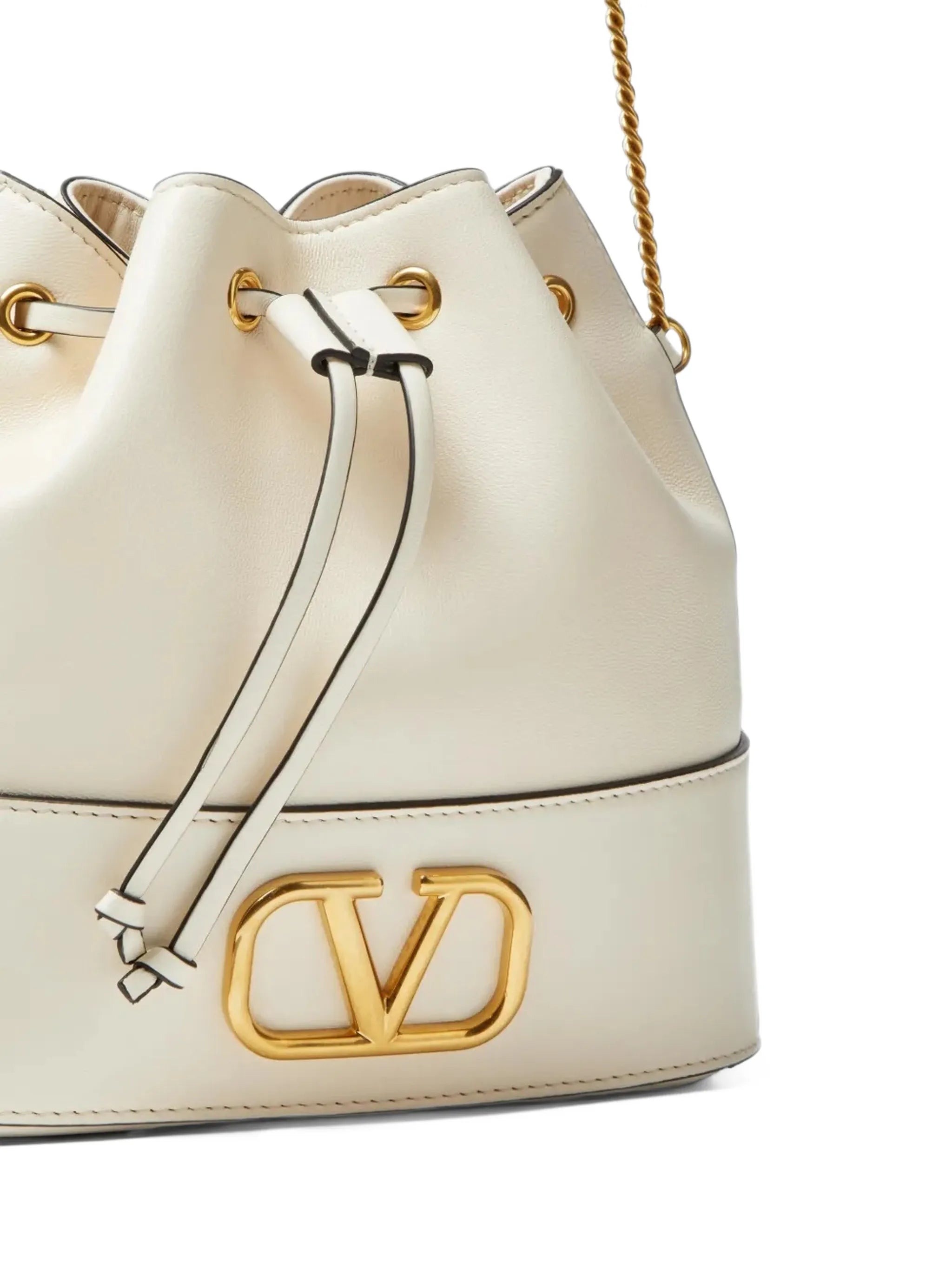 mini Vlogo Signature bucket bag in nappa leather