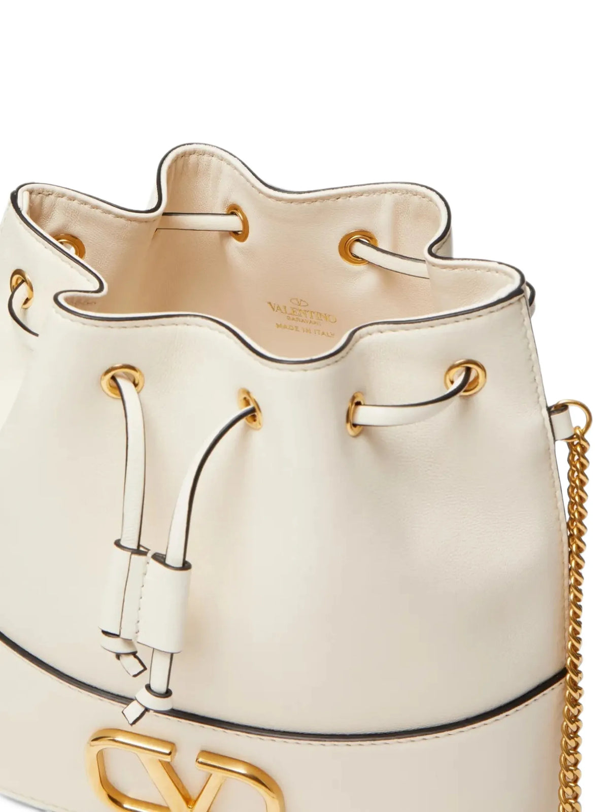 mini Vlogo Signature bucket bag in nappa leather