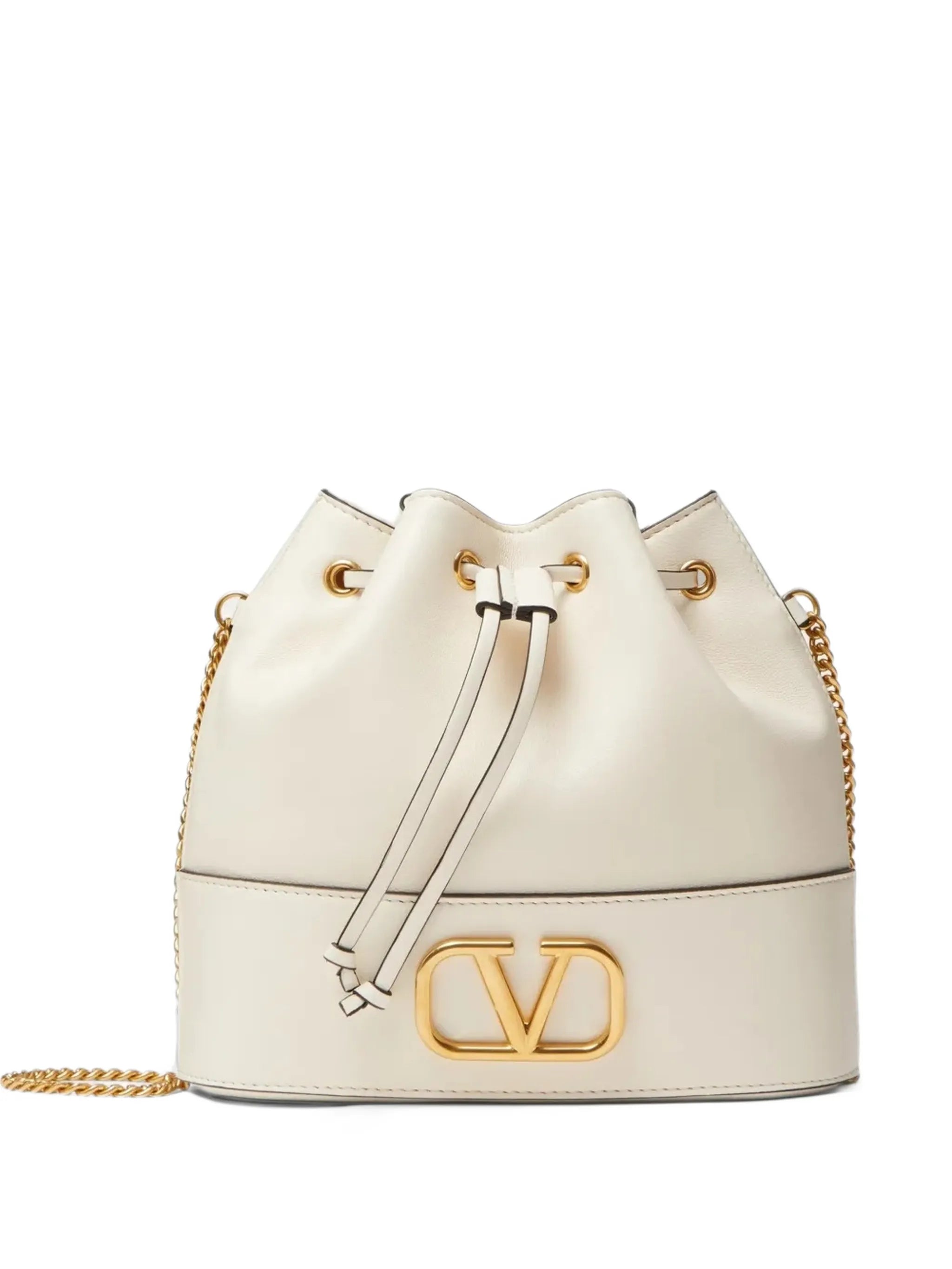 mini Vlogo Signature bucket bag in nappa leather
