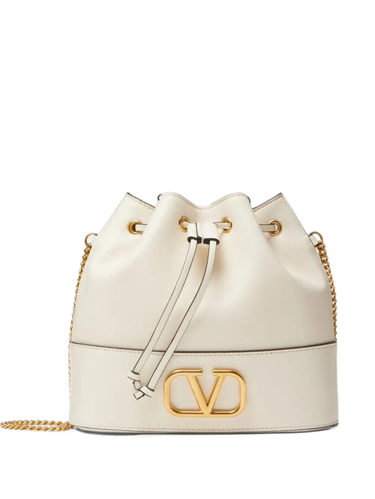 mini Vlogo Signature bucket bag in nappa leather