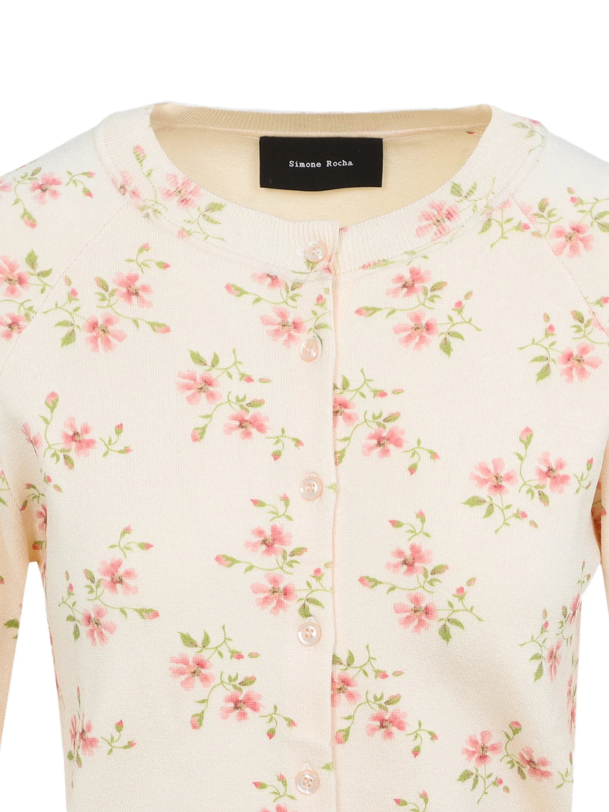 floral-print cardigan