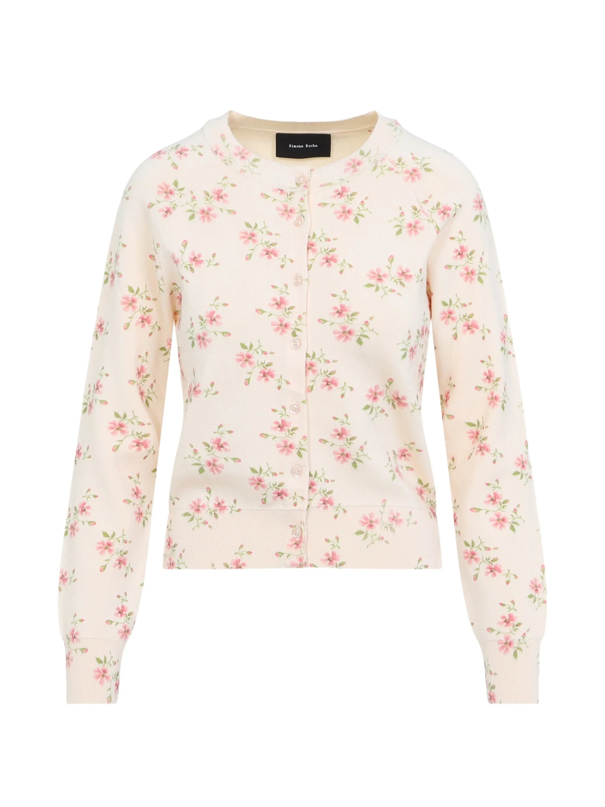 floral-print cardigan