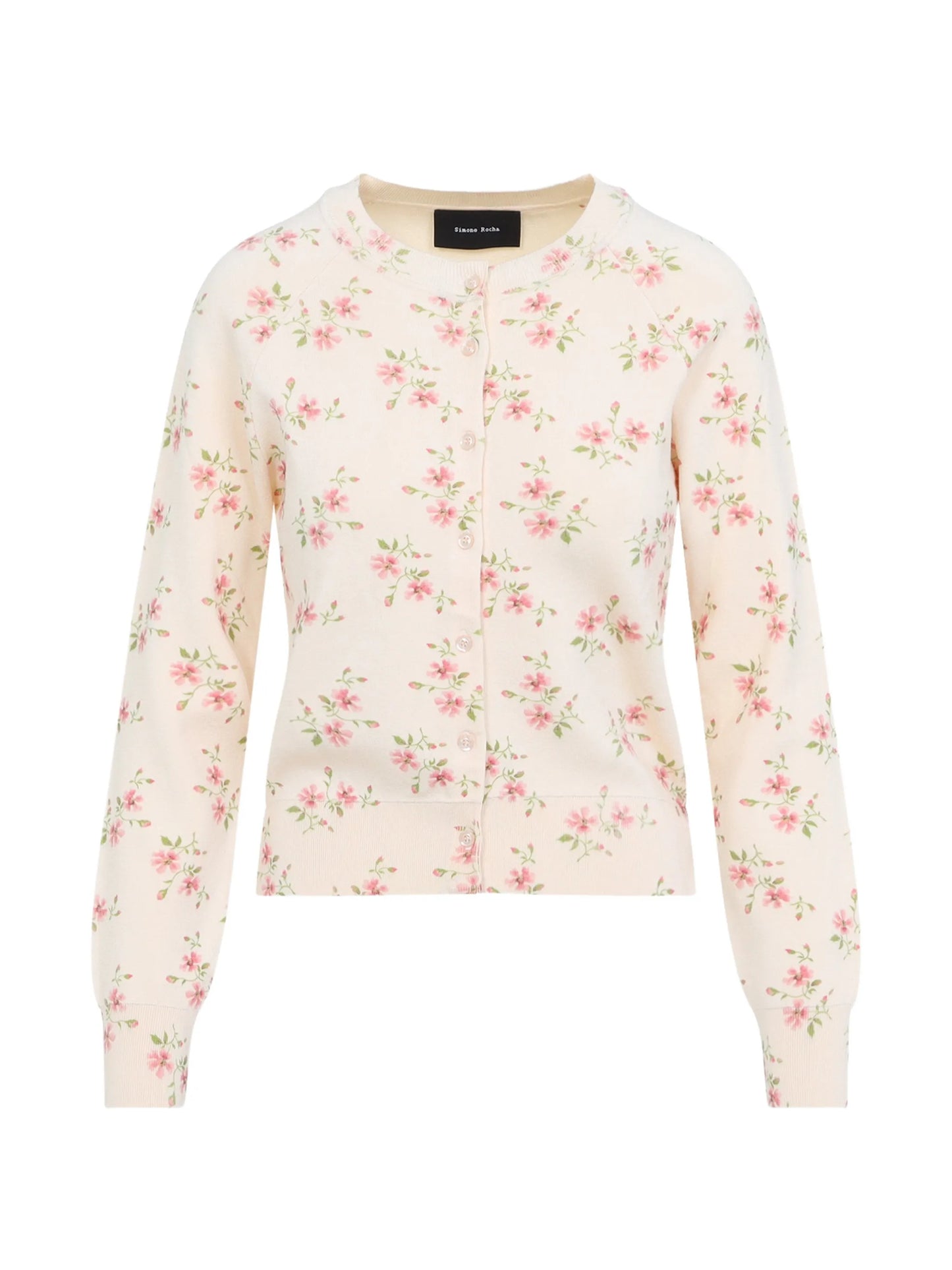 floral-print cardigan