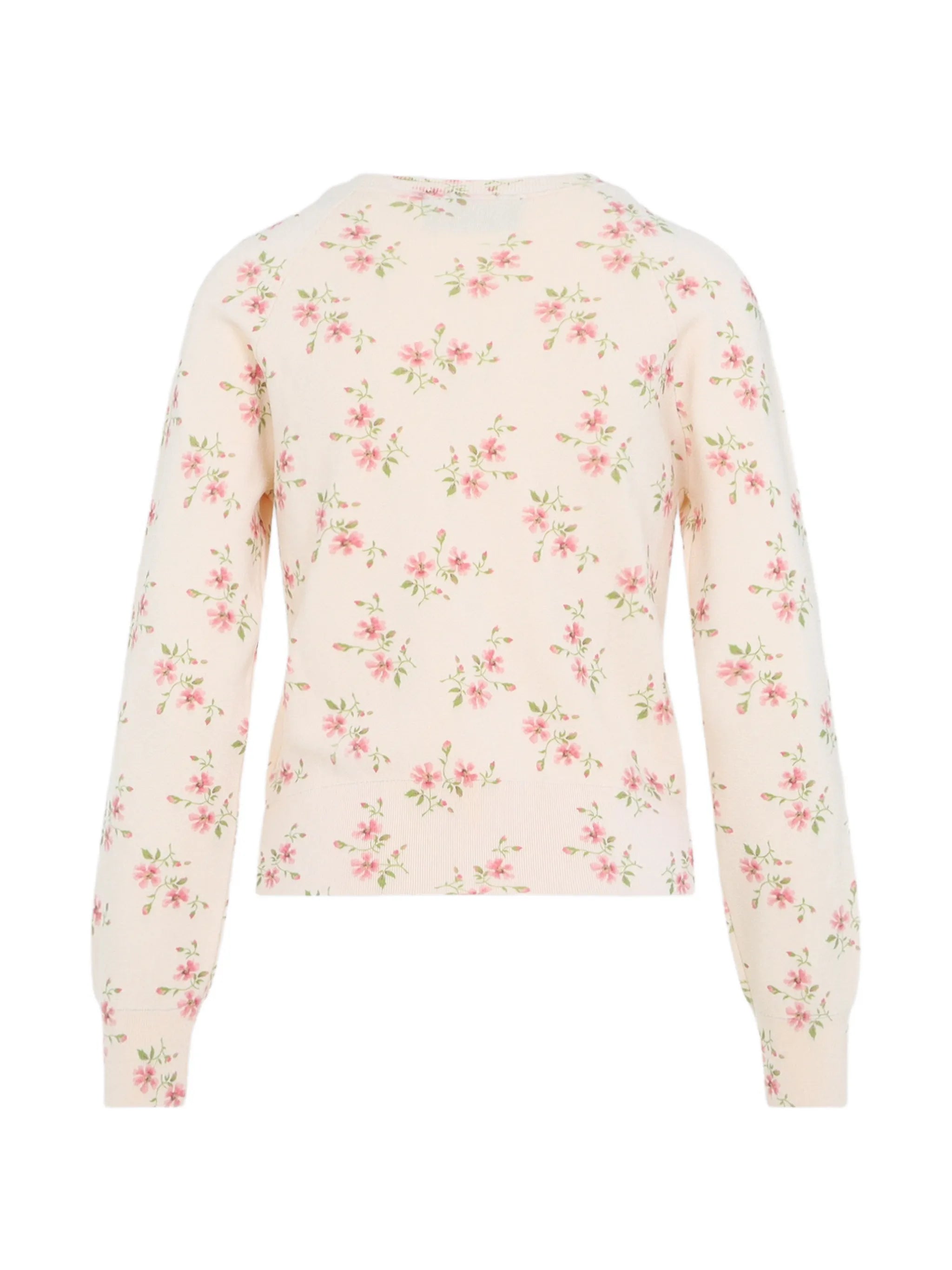 floral-print cardigan