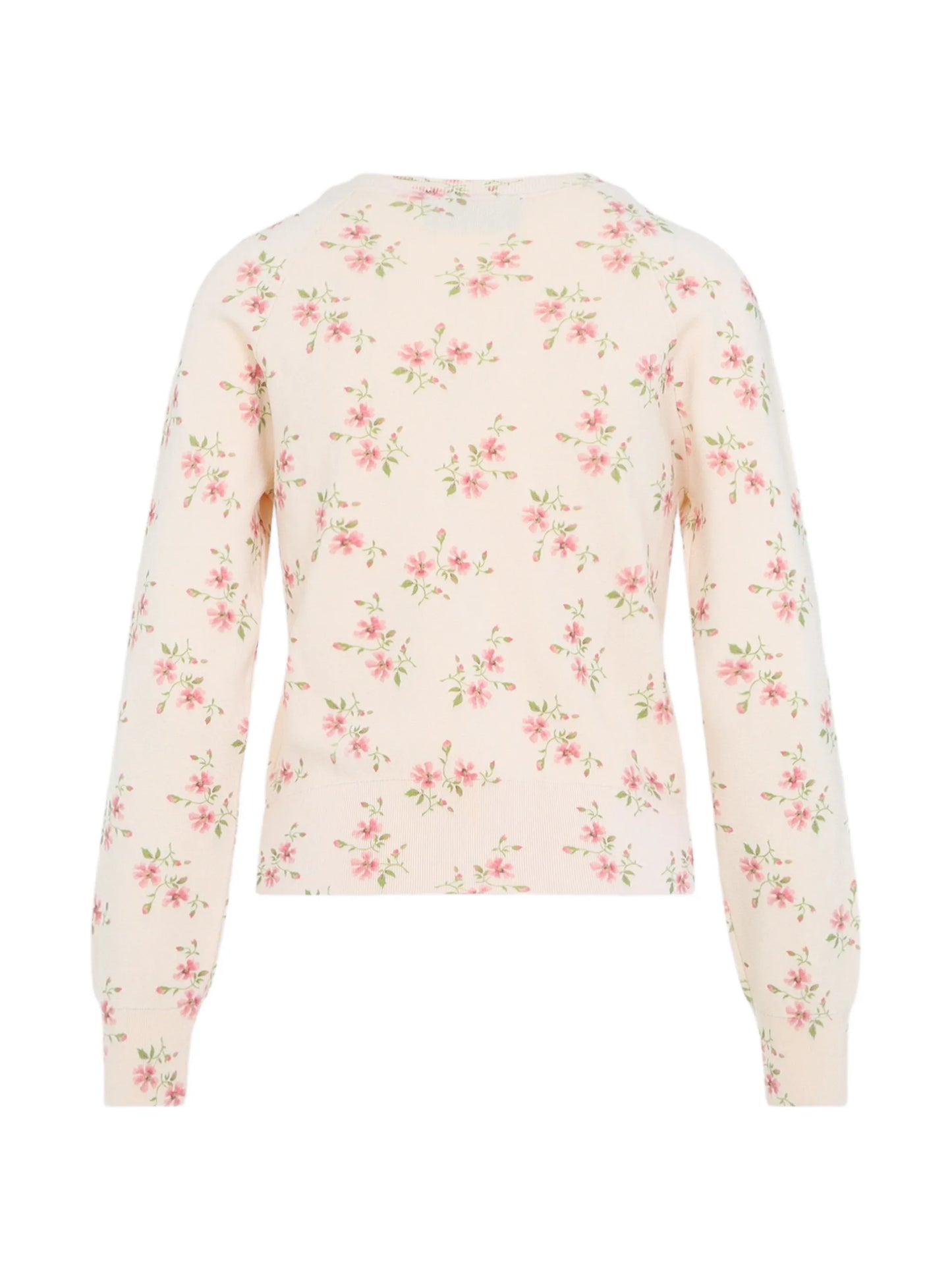 floral-print cardigan