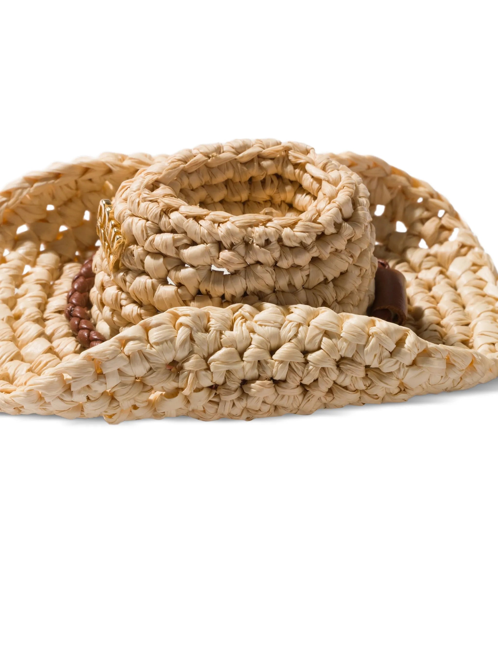 raffia and leather key ring trick