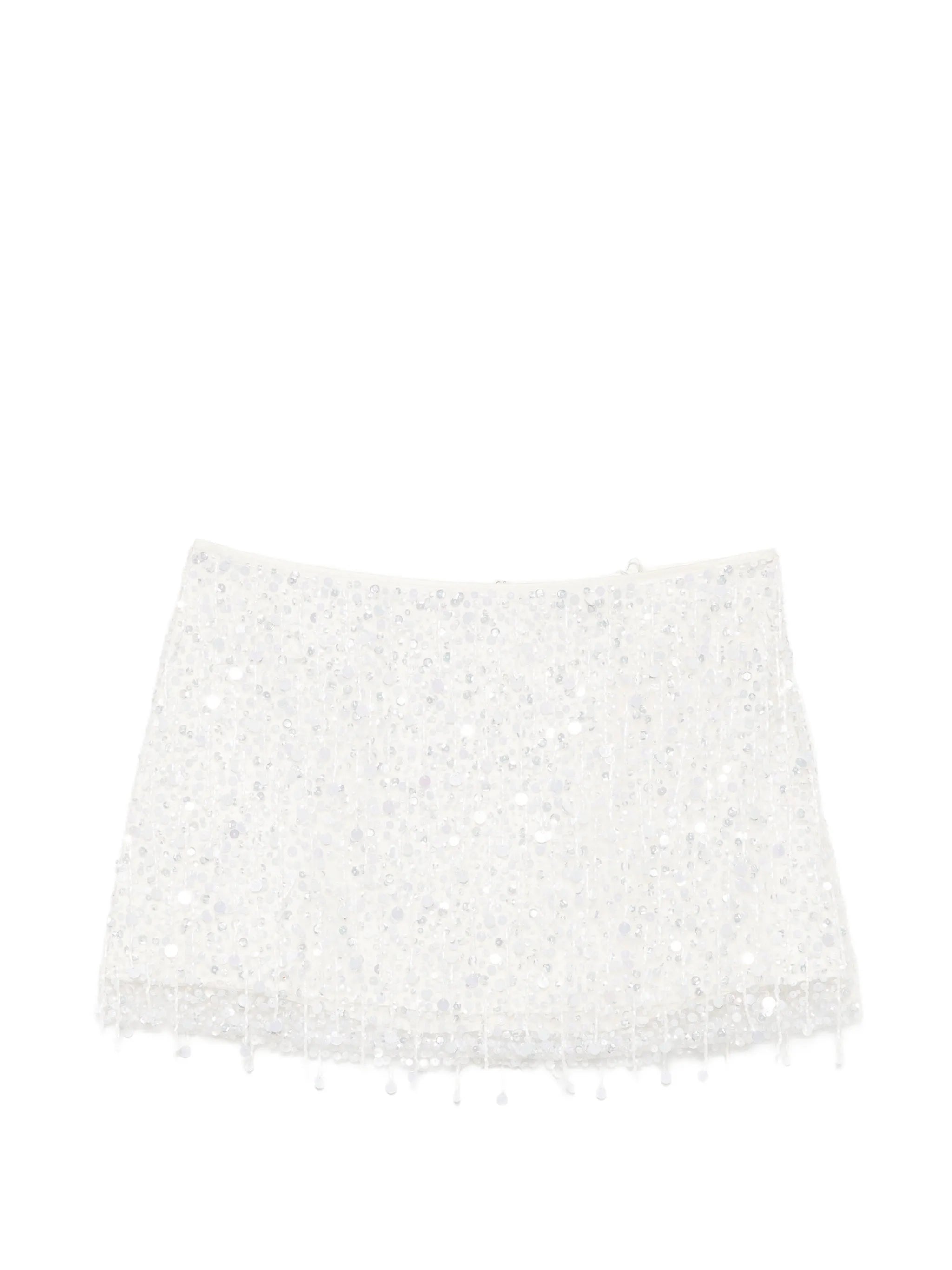 Yasmin bead-embellished mini skirt