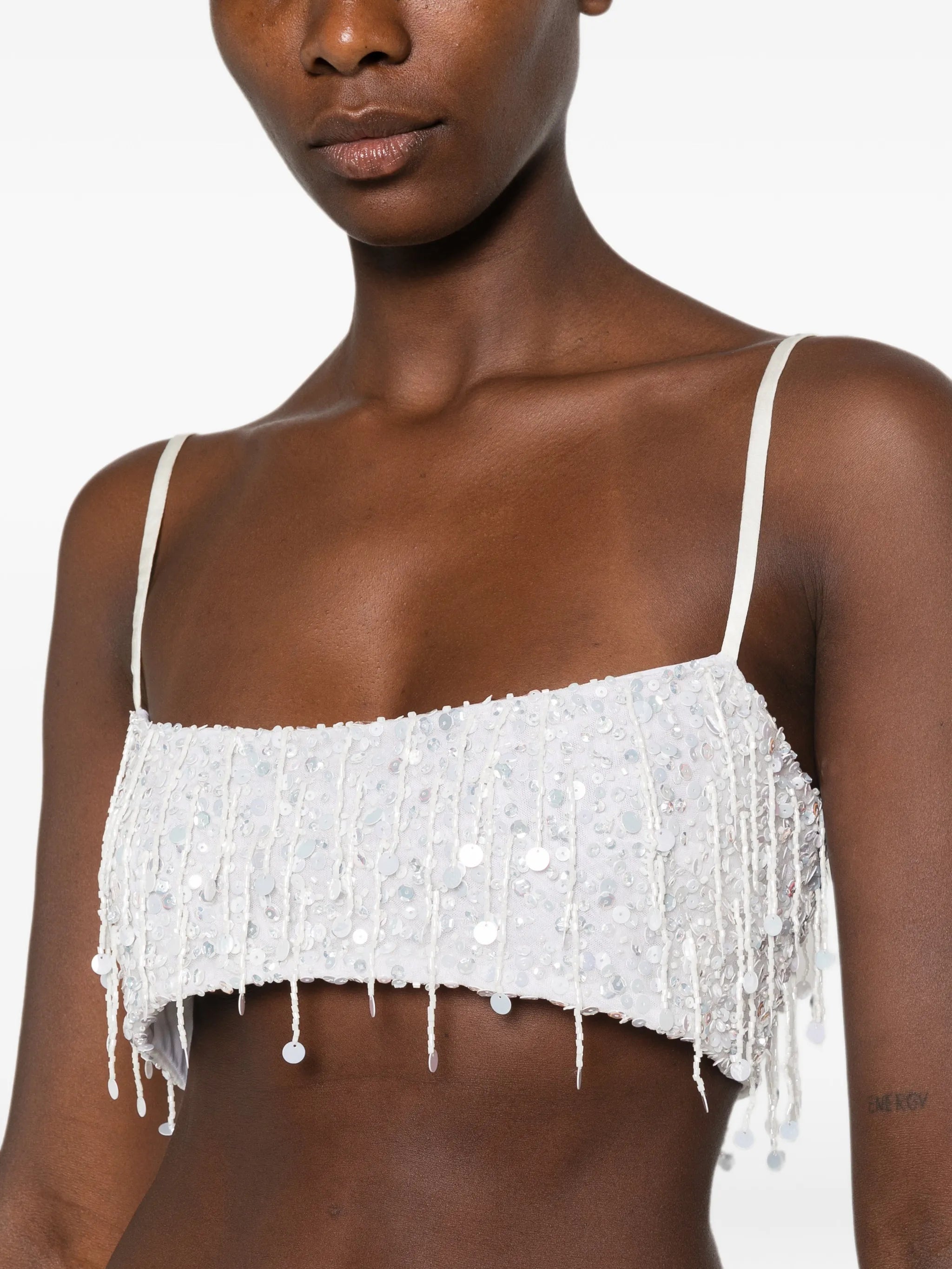 Yasmin bead-embellished bralette
