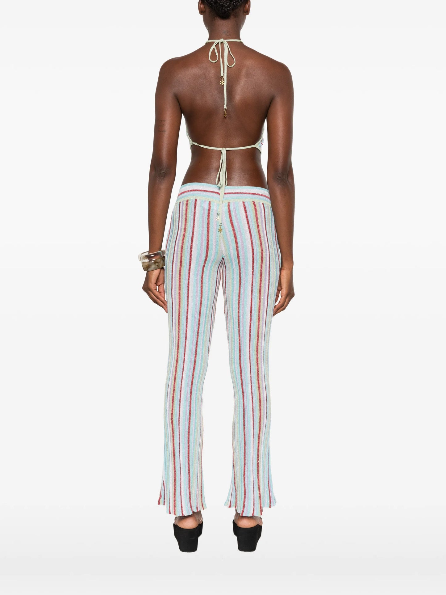 Marielle striped halterneck top