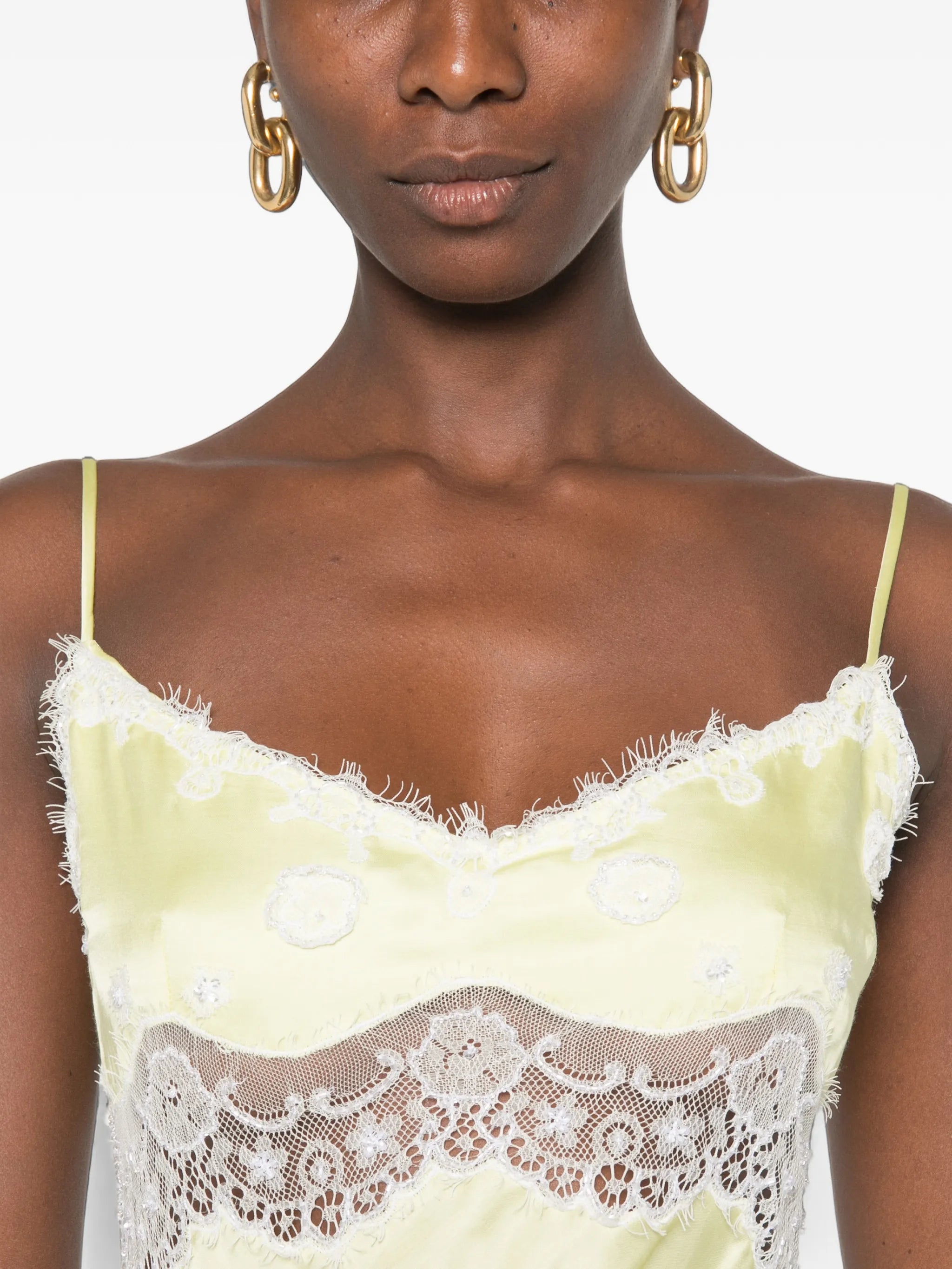 Arlette lace-trim maxi dress