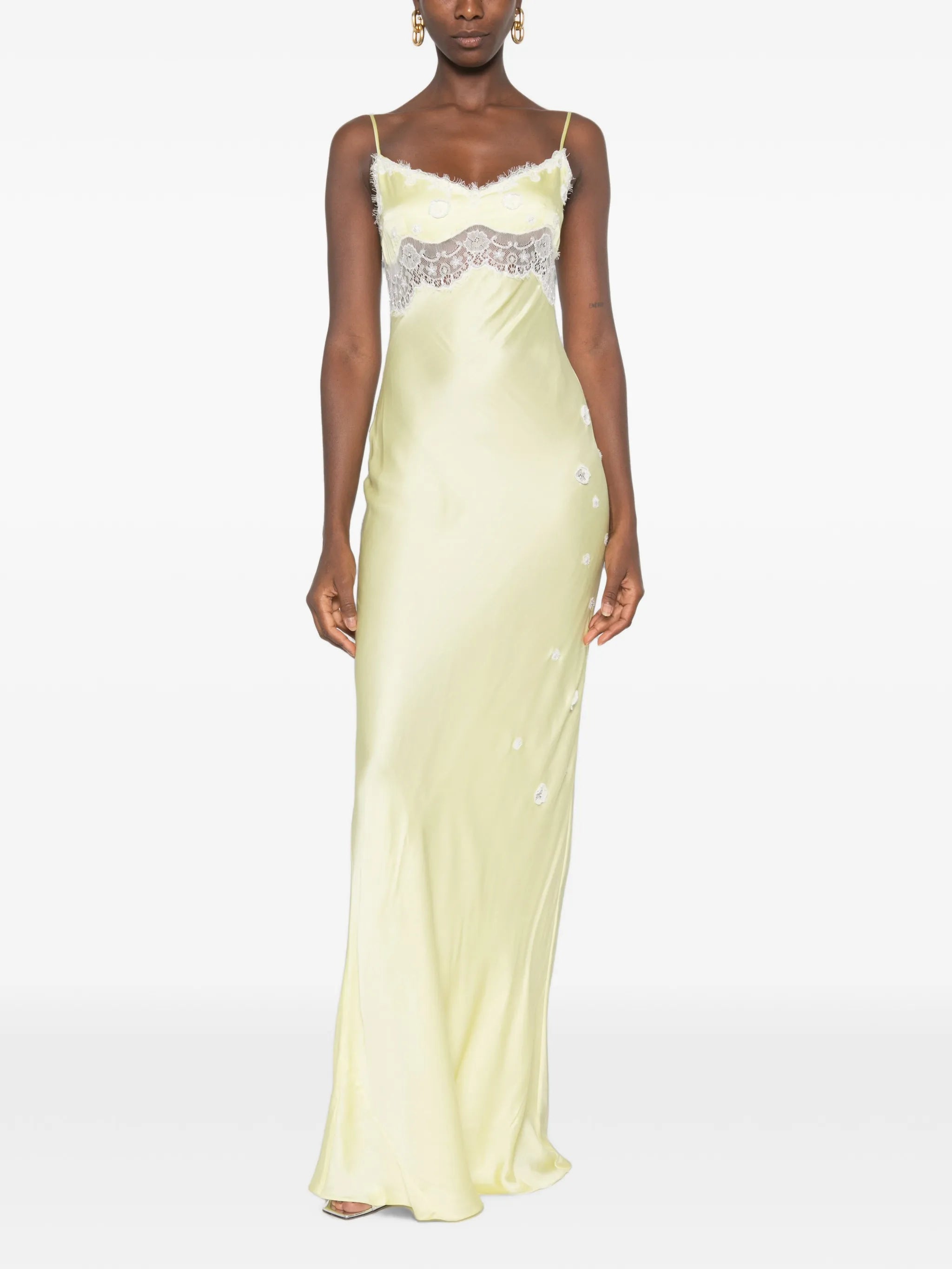 Arlette lace-trim maxi dress