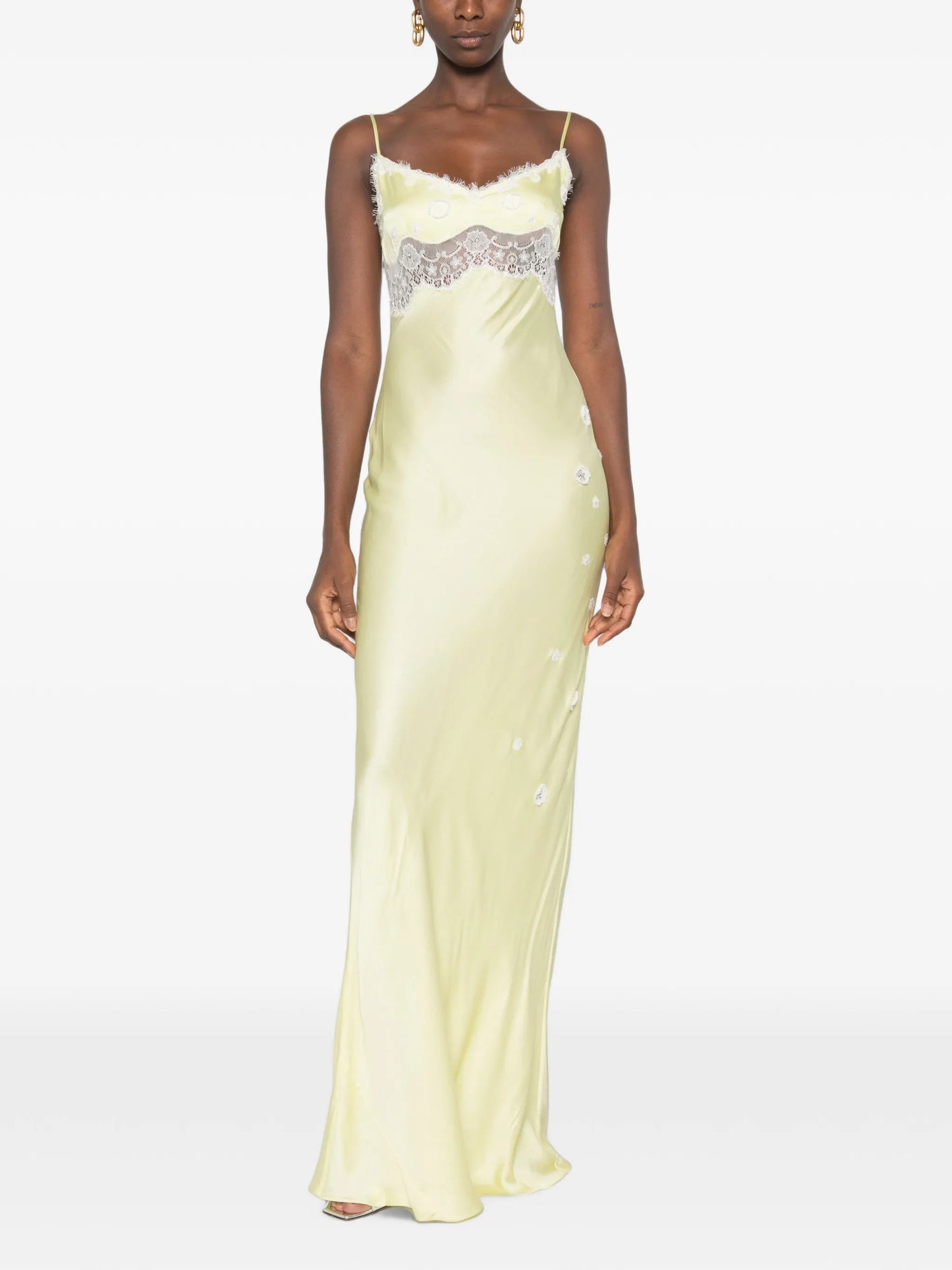 Arlette lace-trim maxi dress