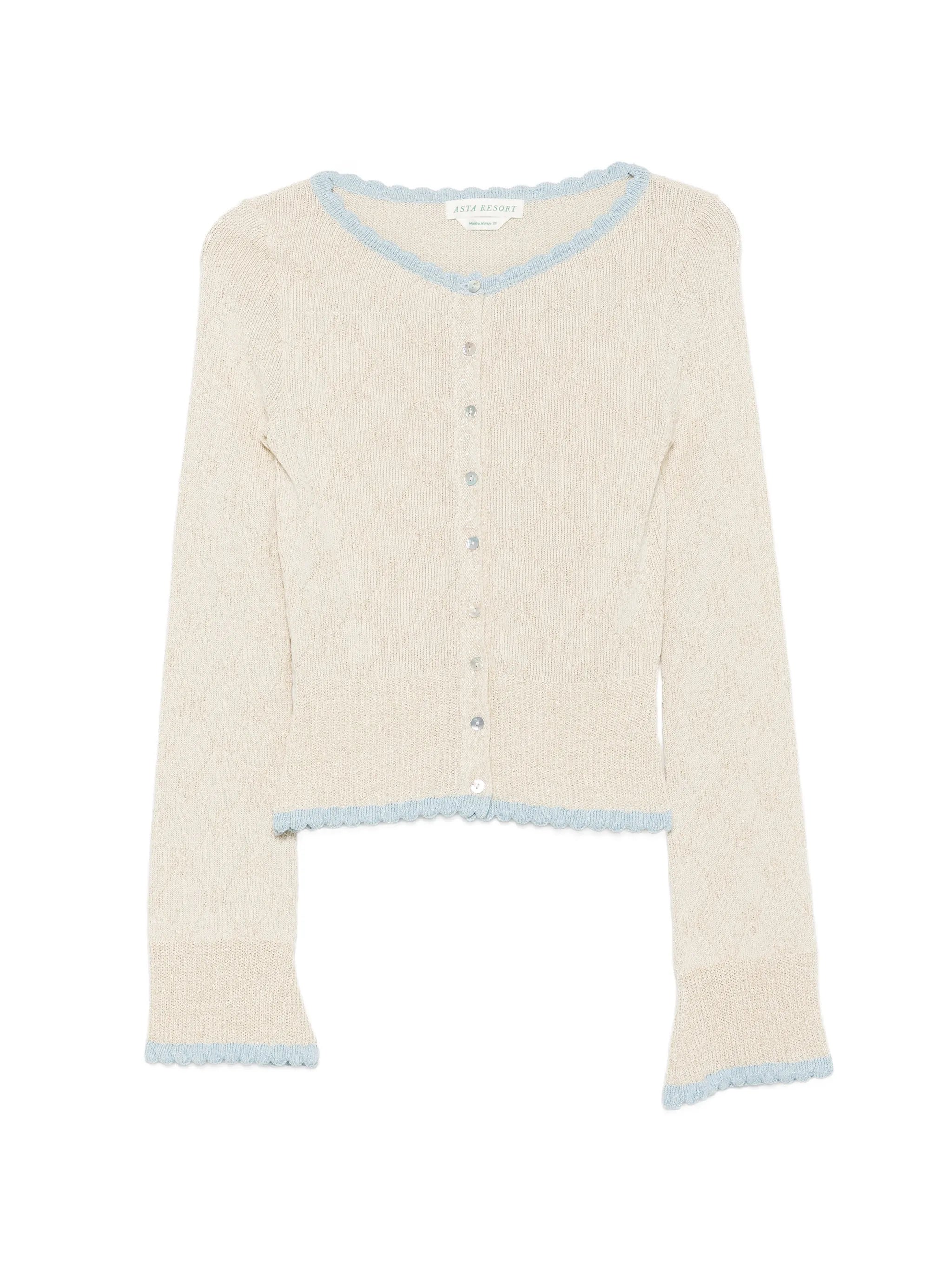 Franca scallop-edge cardigan