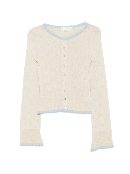 Franca scallop-edge cardigan
