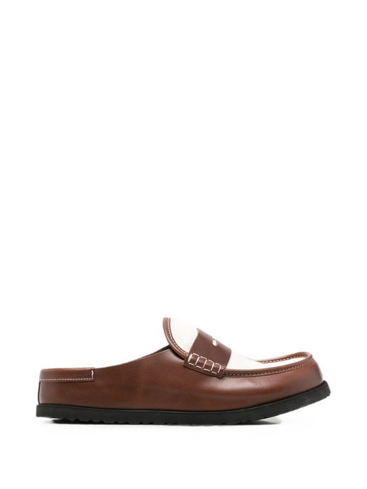 Naples penny-strap mules