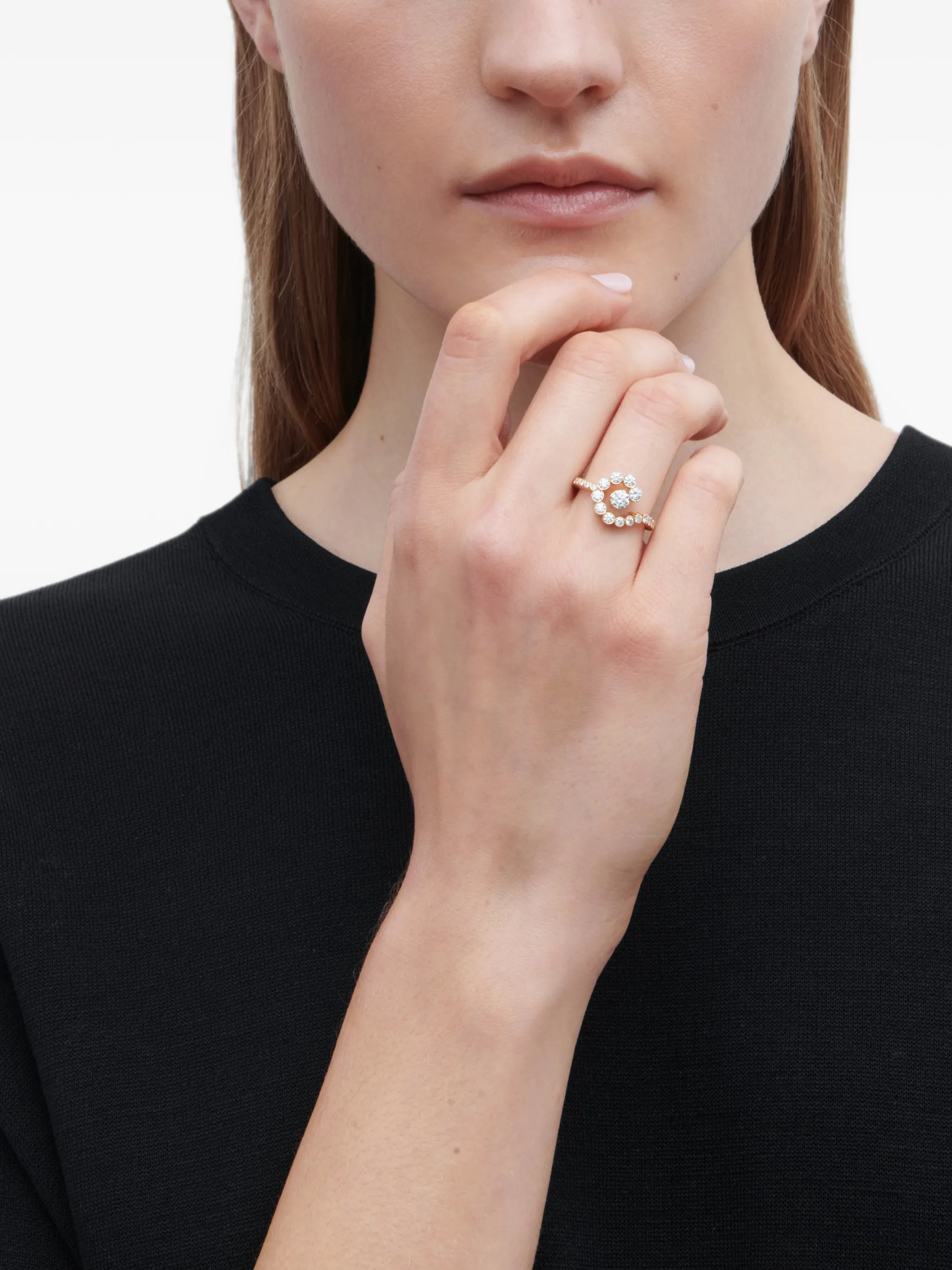 Escargot diamond ring
