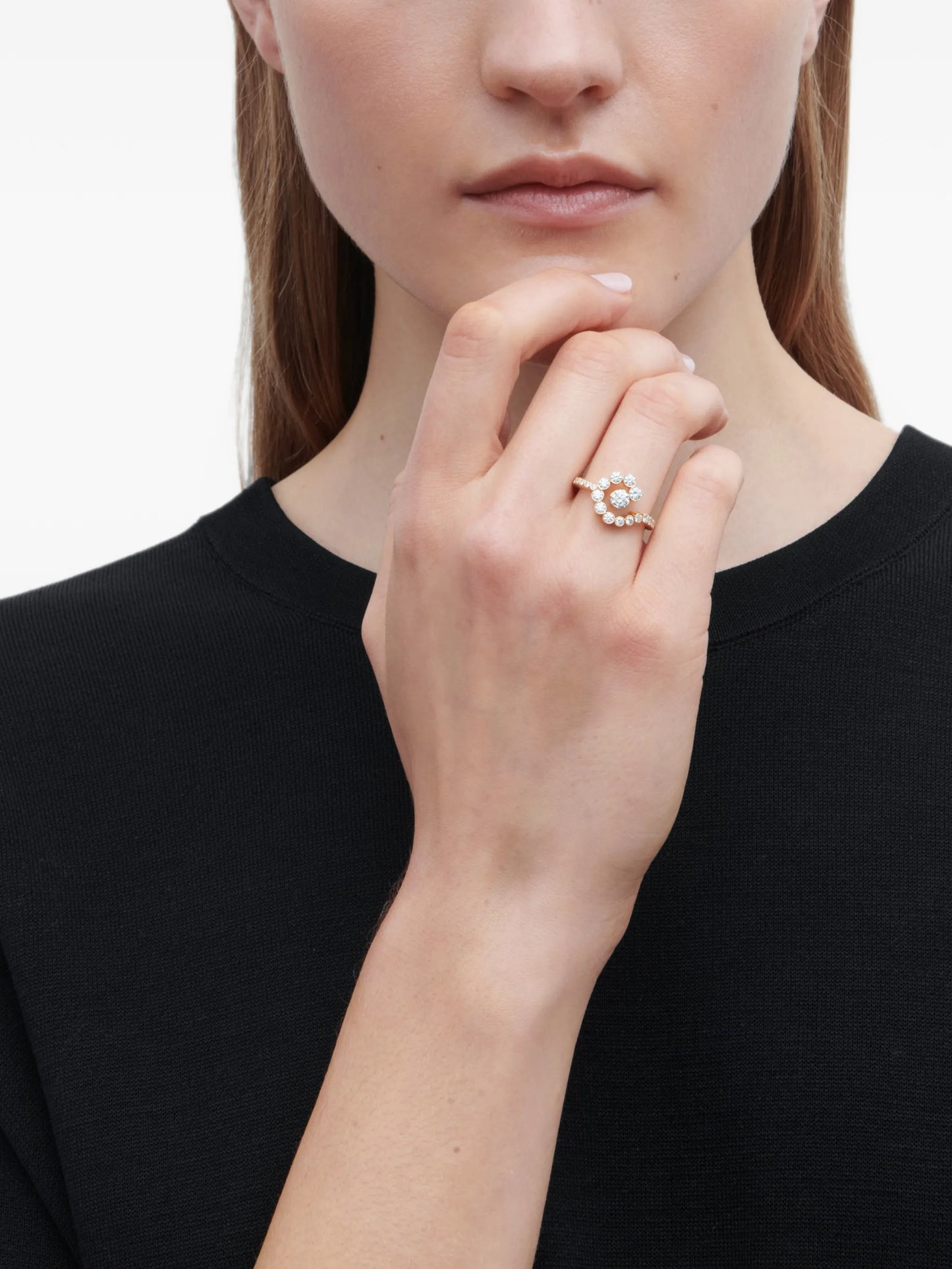 Escargot diamond ring