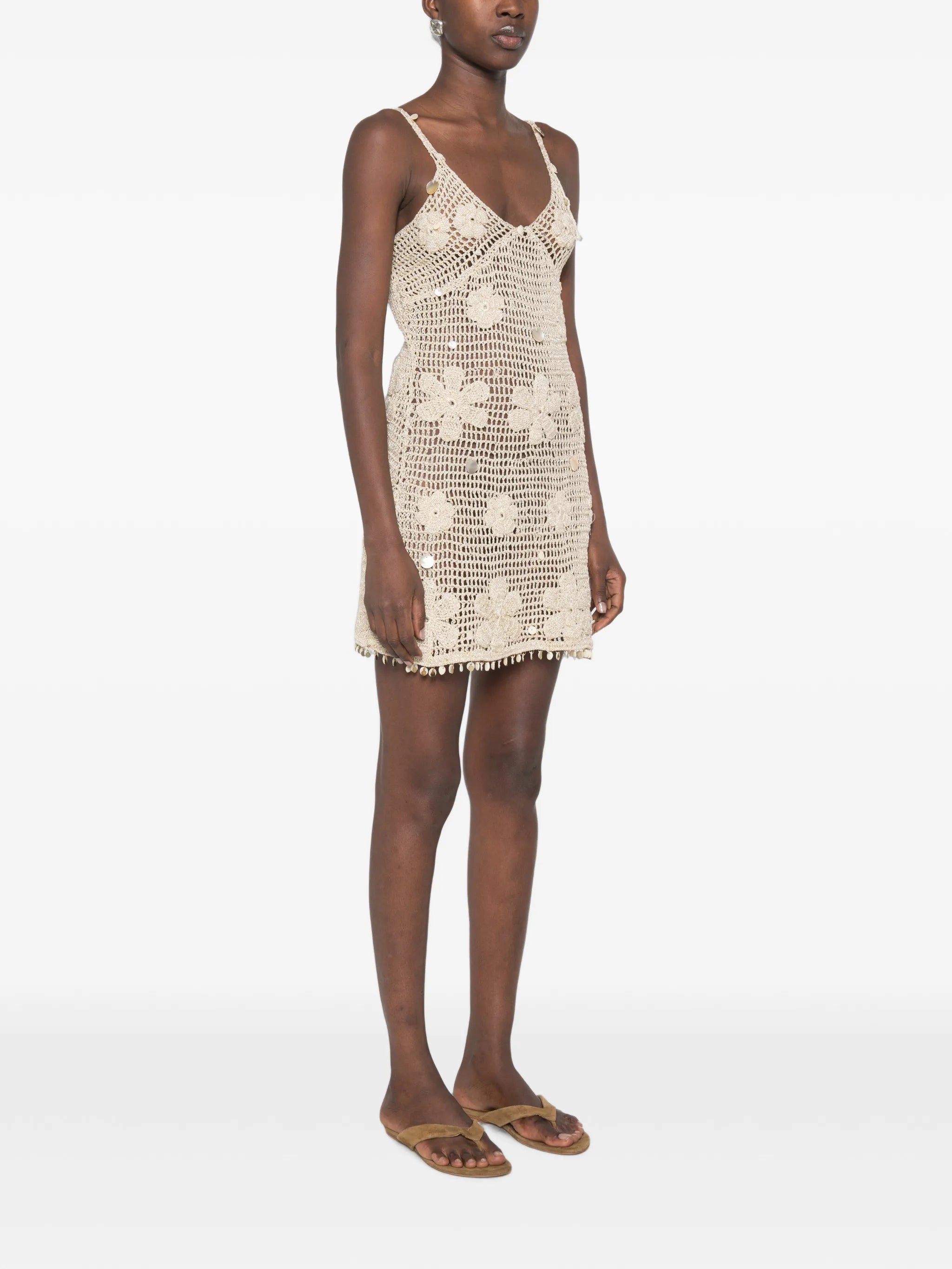 Delilah hand-crochet mini dress