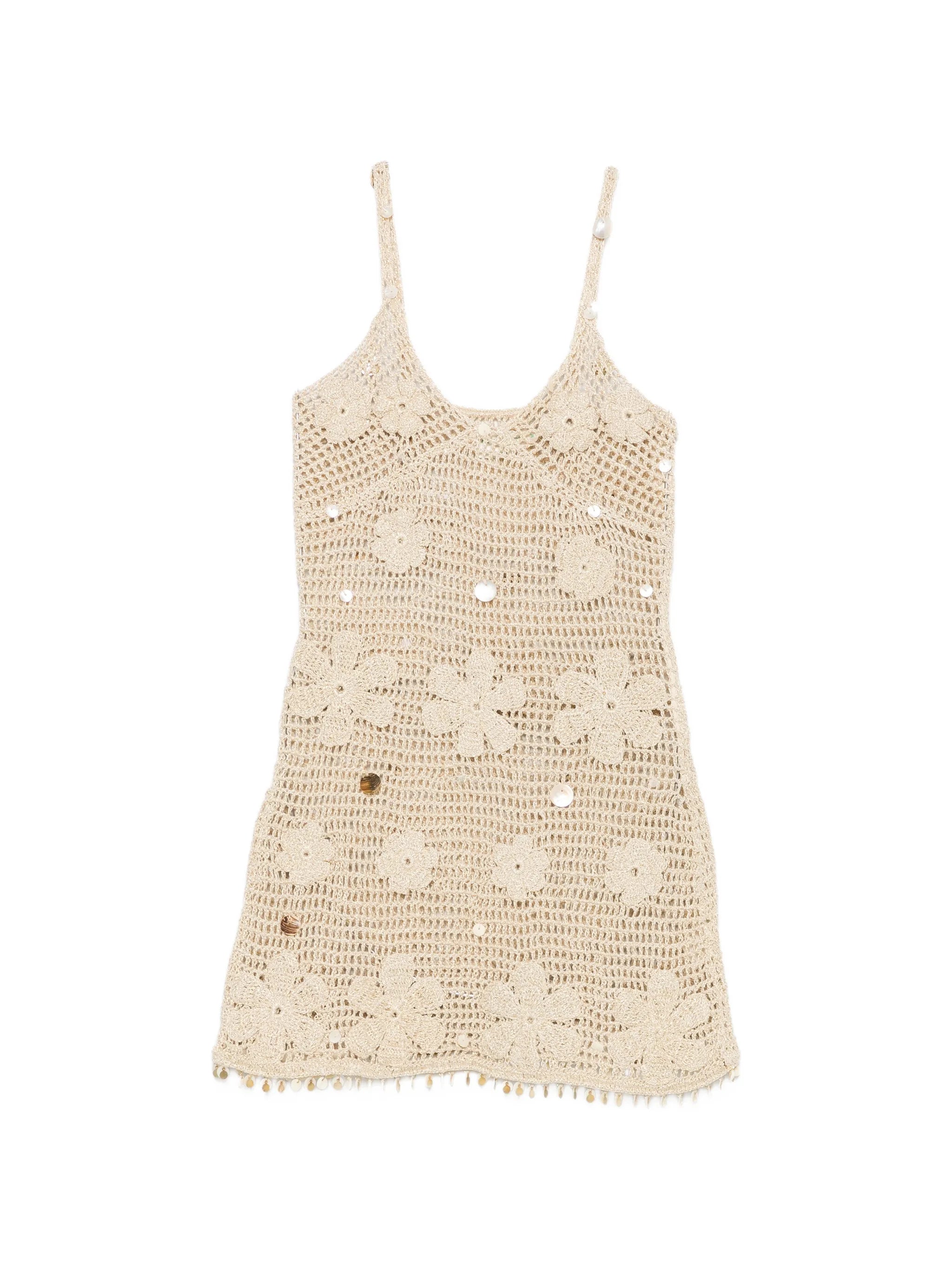 Delilah hand-crochet mini dress