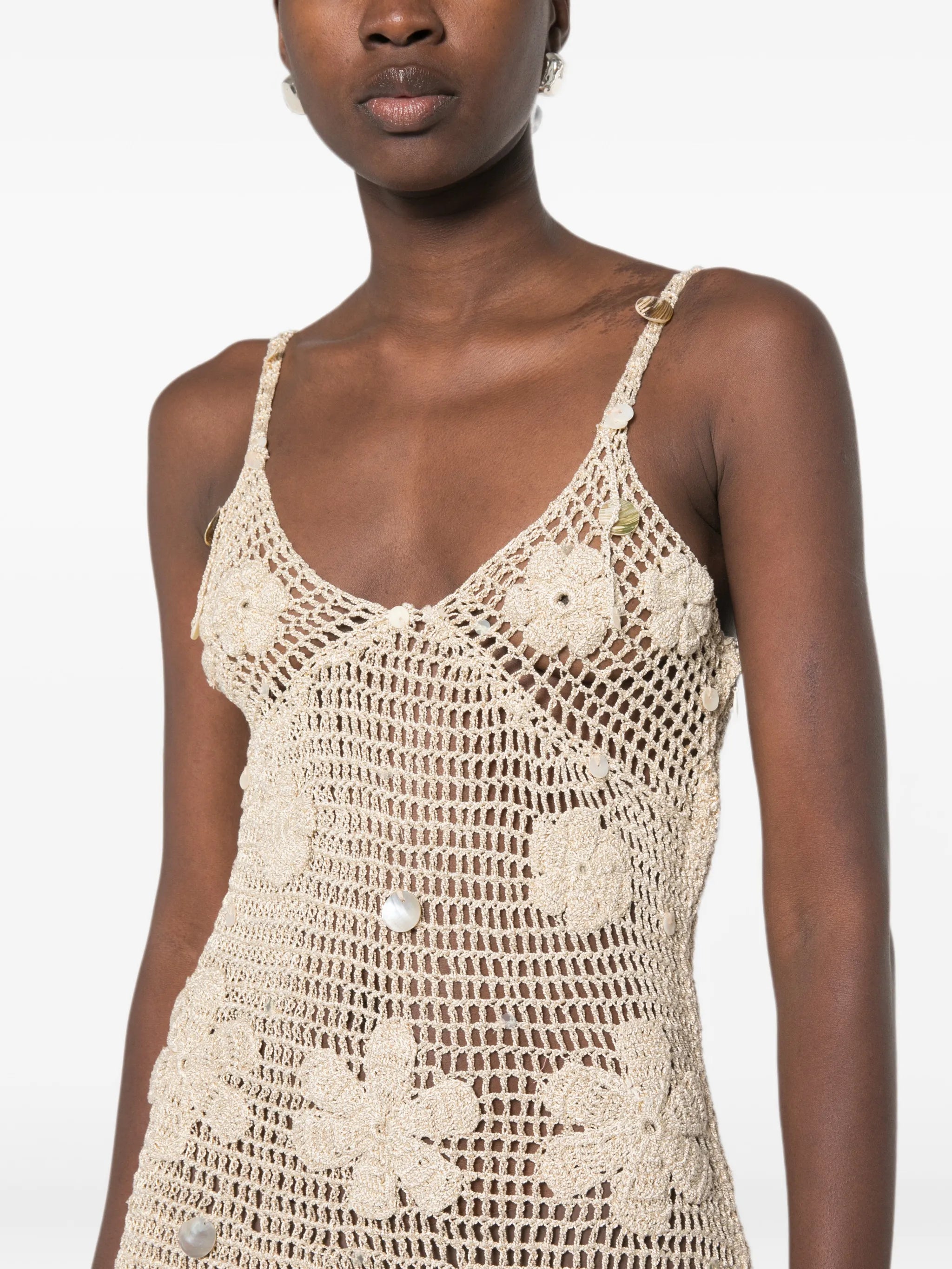 Delilah hand-crochet mini dress